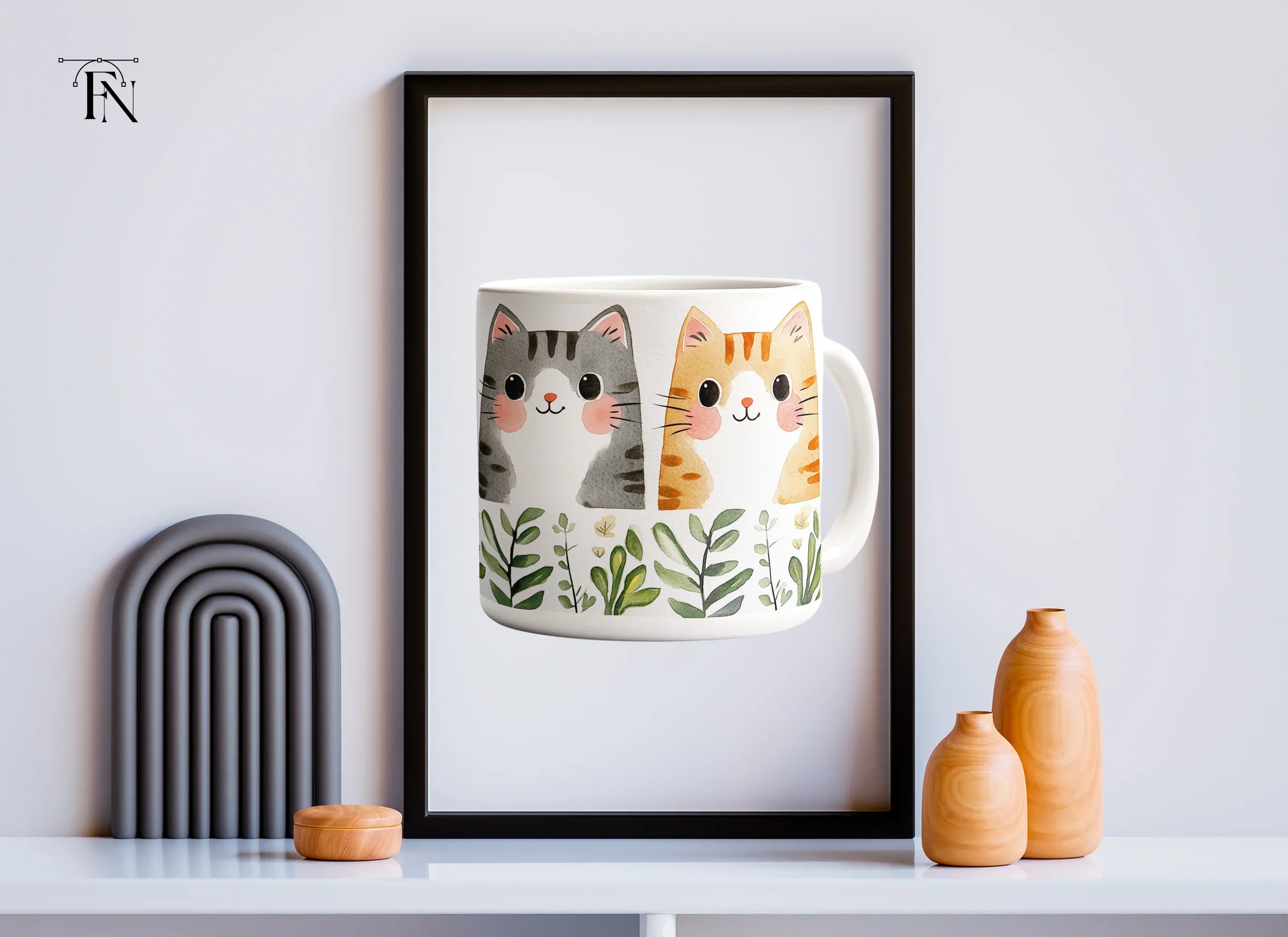 Cute Cat Duo Clipart Bundle - Image 4