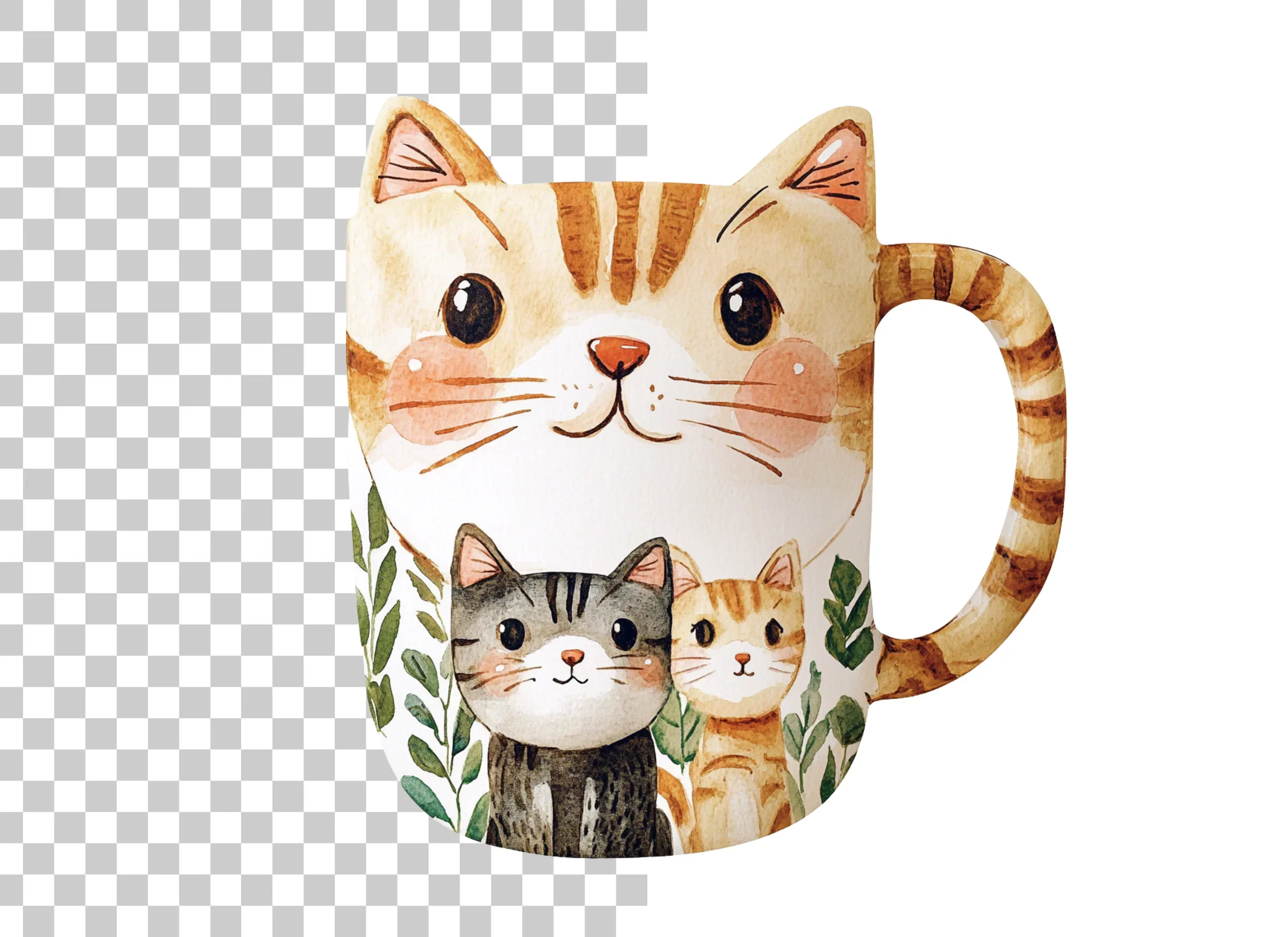 Cute Cat Family Clipart Bundle - Image 2