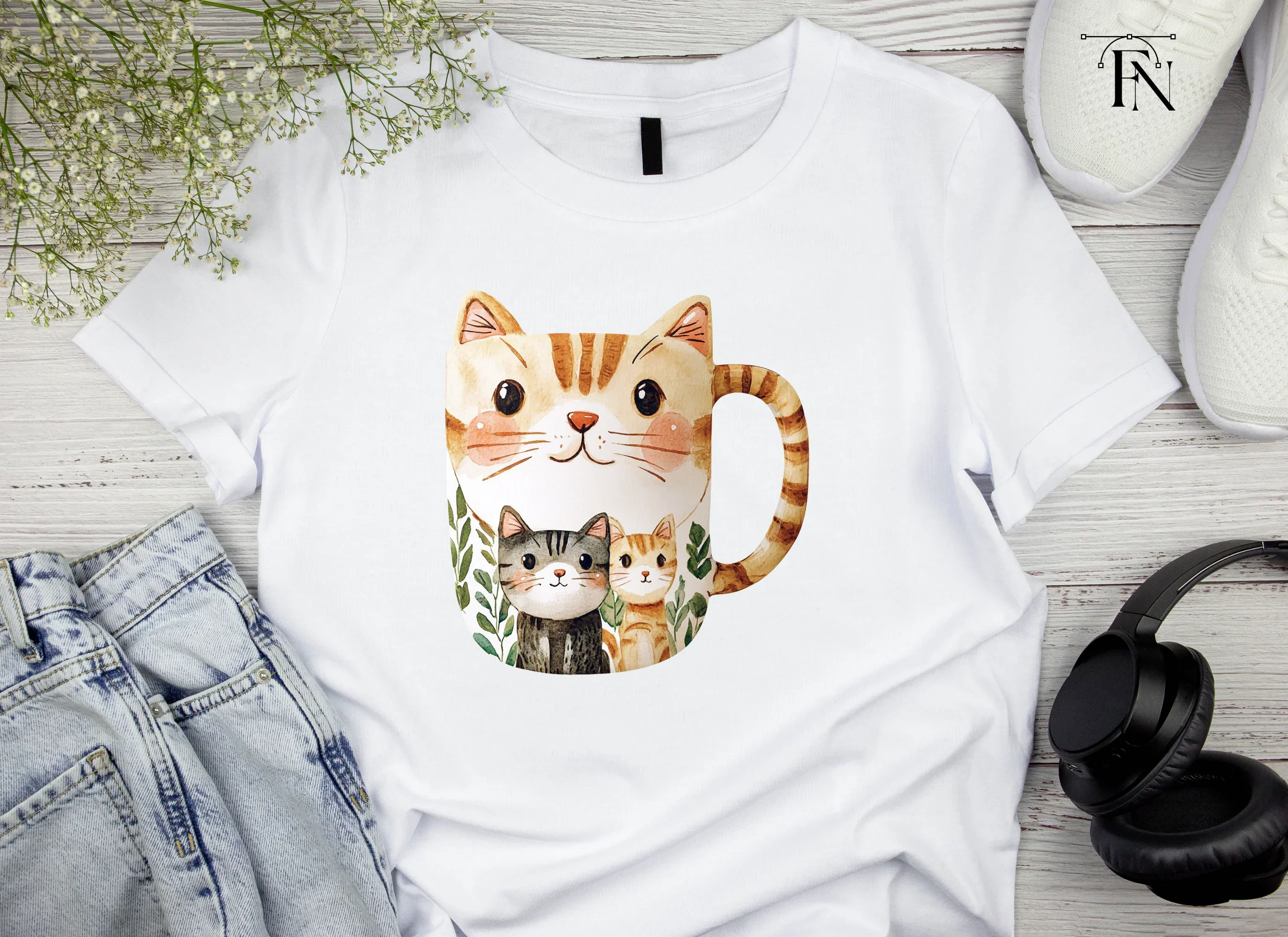 Cute Cat Family Clipart Bundle - Image 4