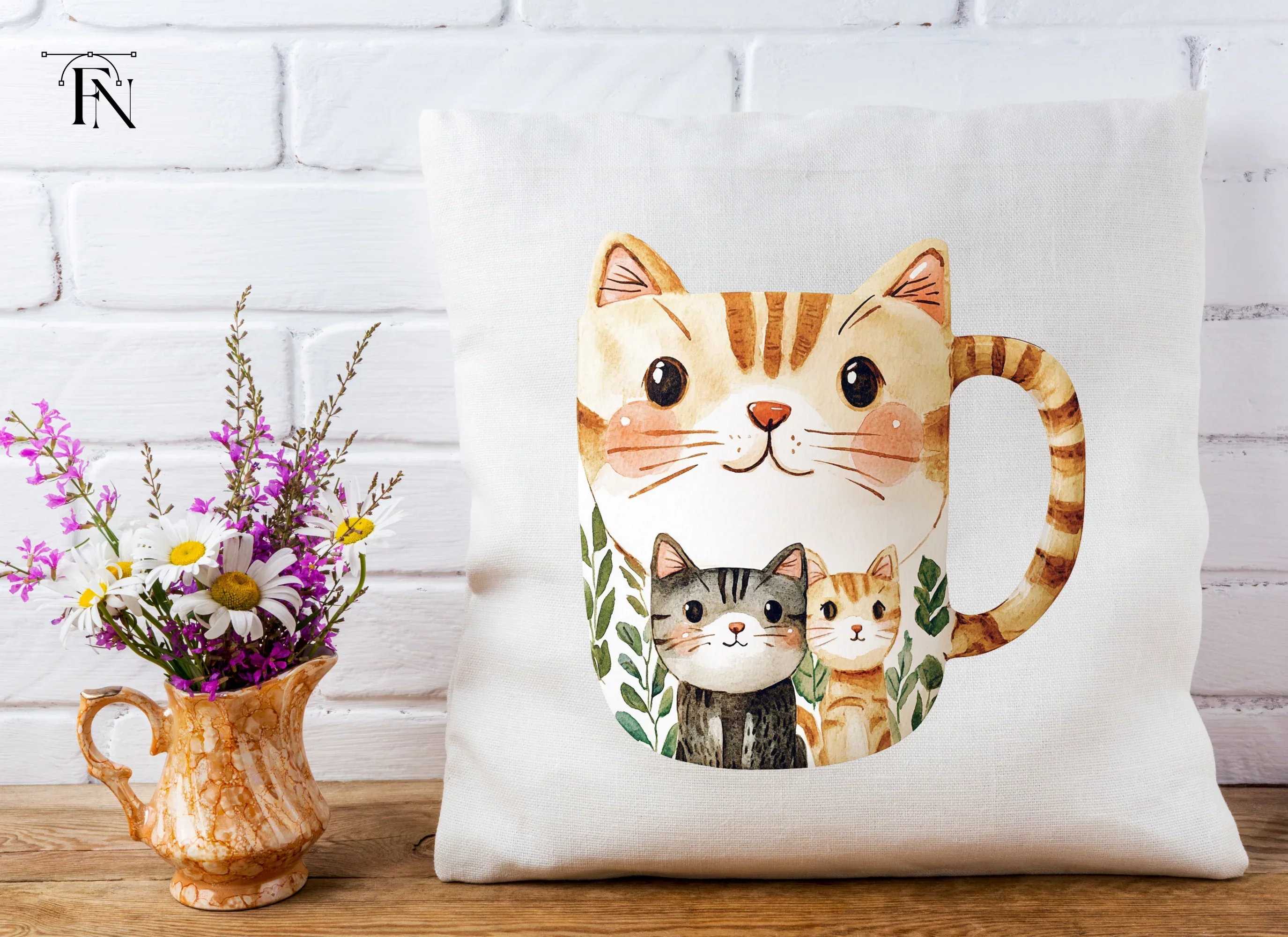 Cute Cat Family Clipart Bundle - Image 5