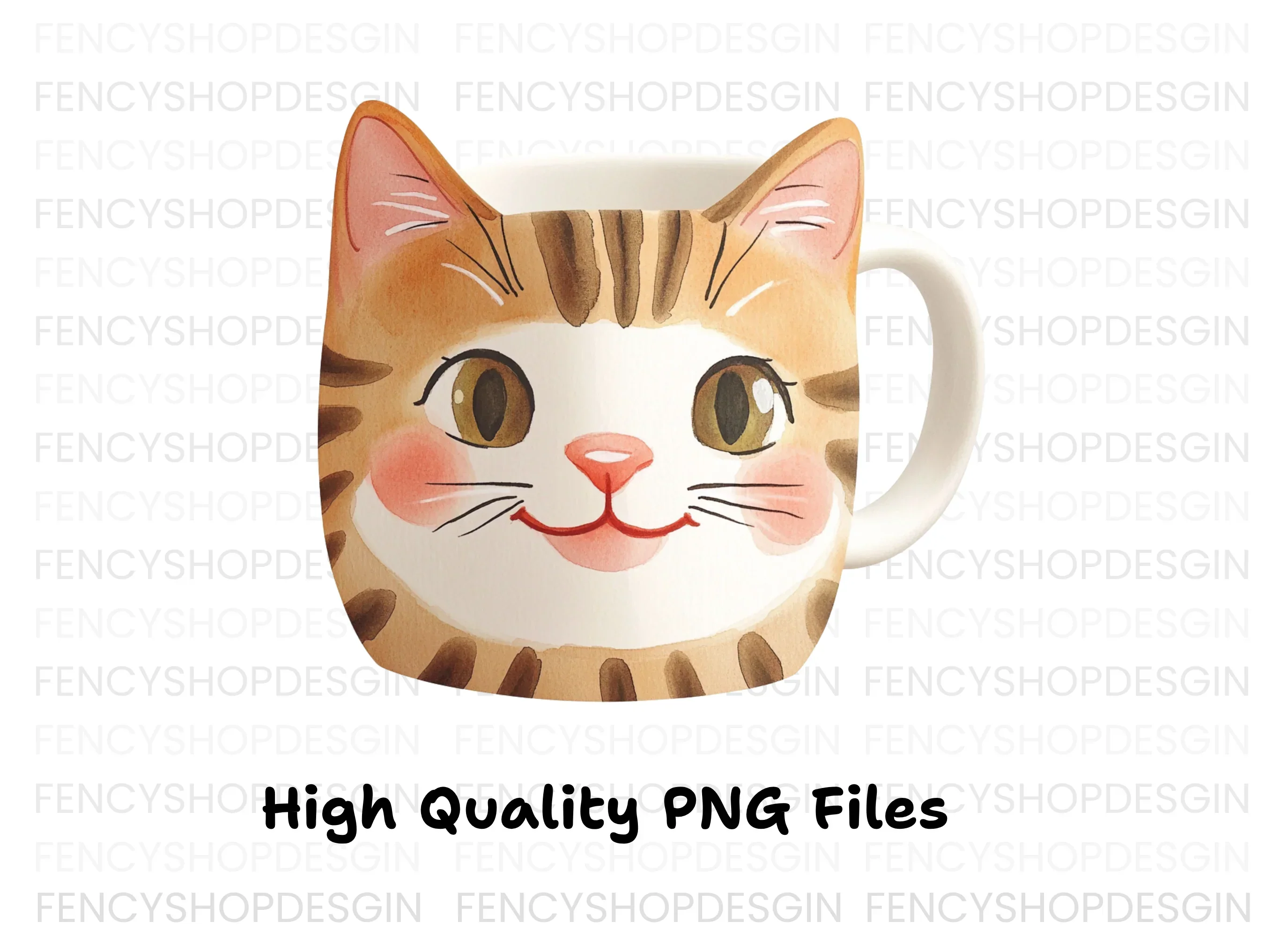 Cute Cat Mugs Clipart Bundle - Image 3