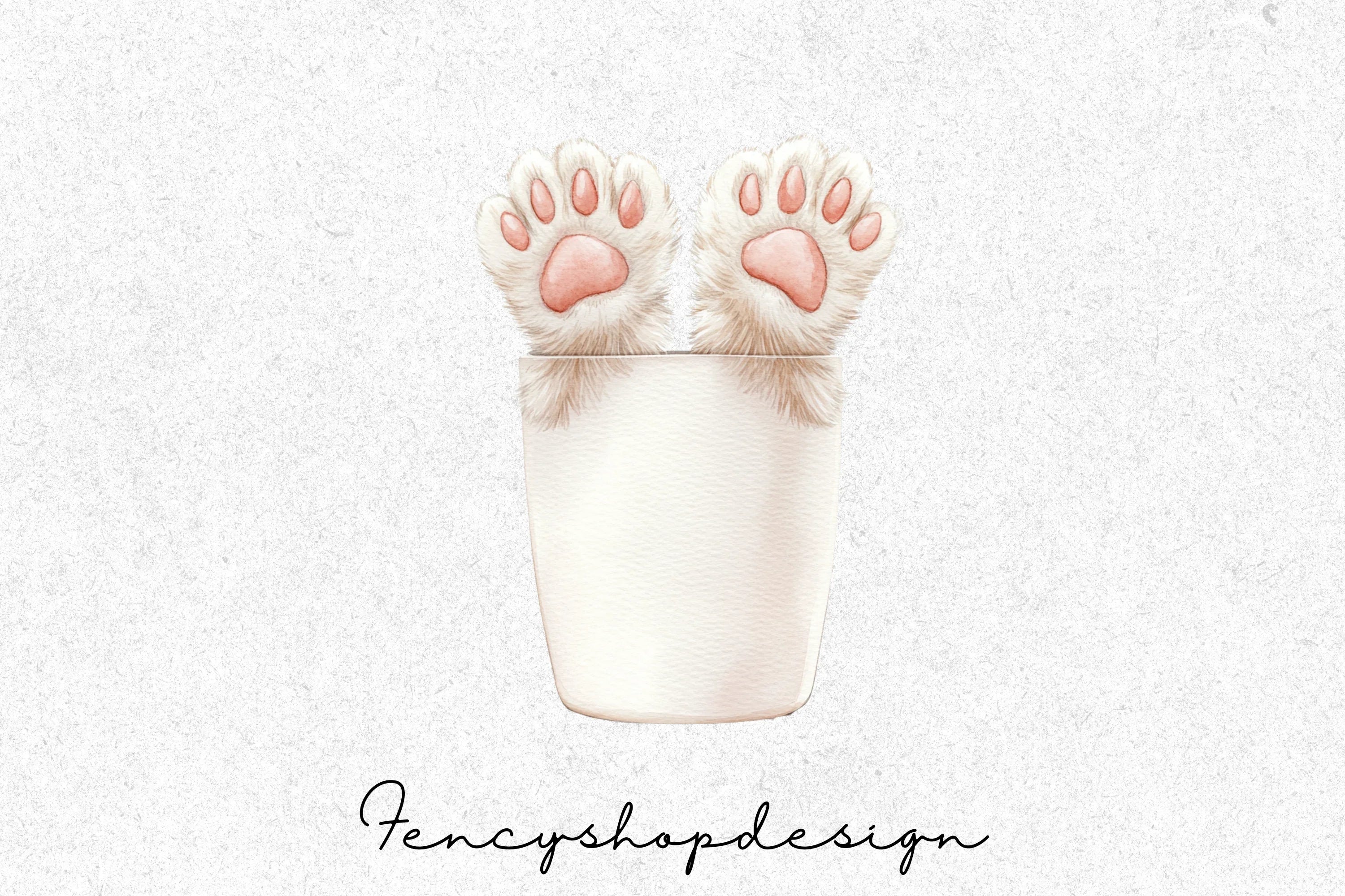 Cute Cat Paws Kitten Clipart Bundle - Image 7