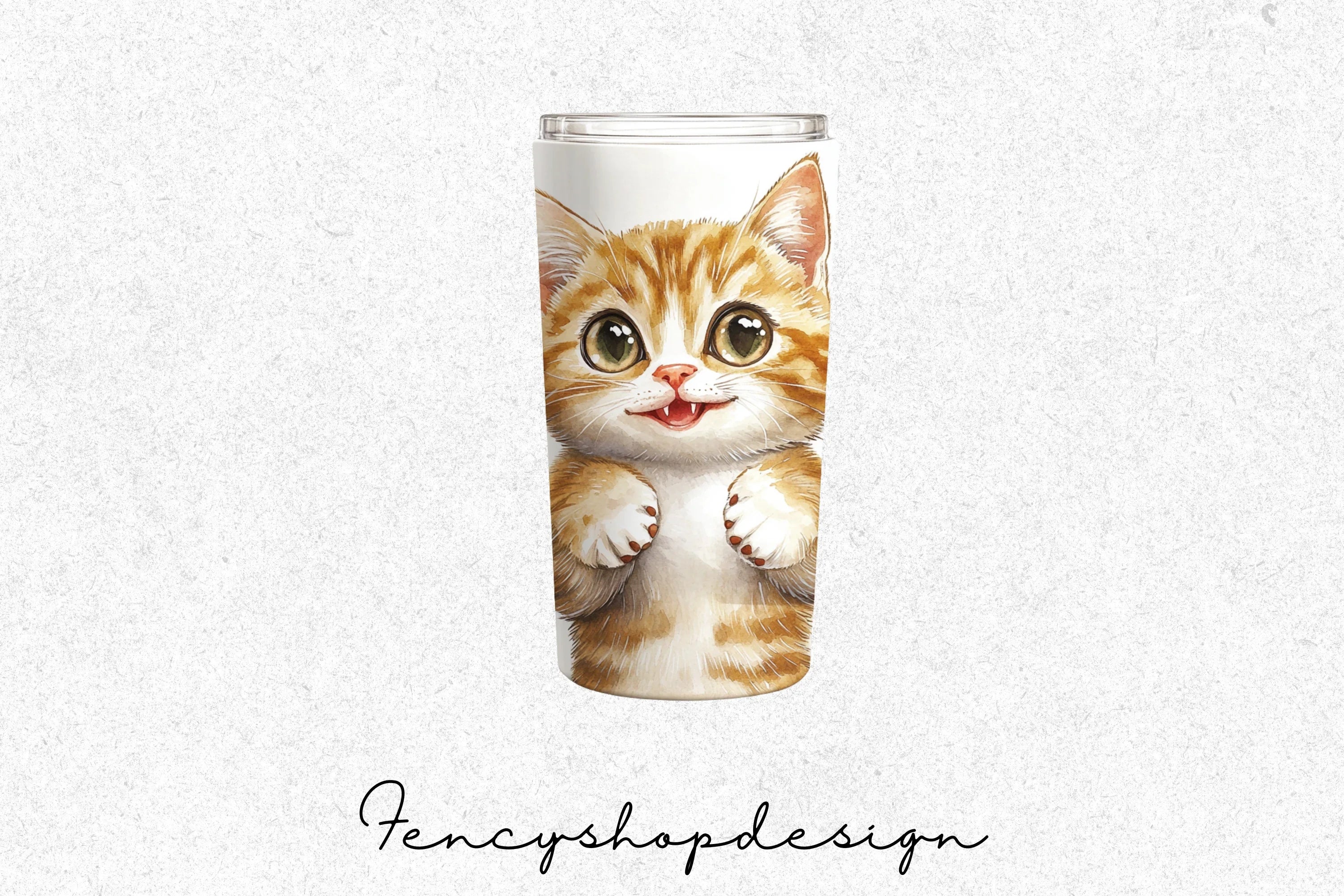 Cute Cat Tumbler Clipart Bundle - Image 4