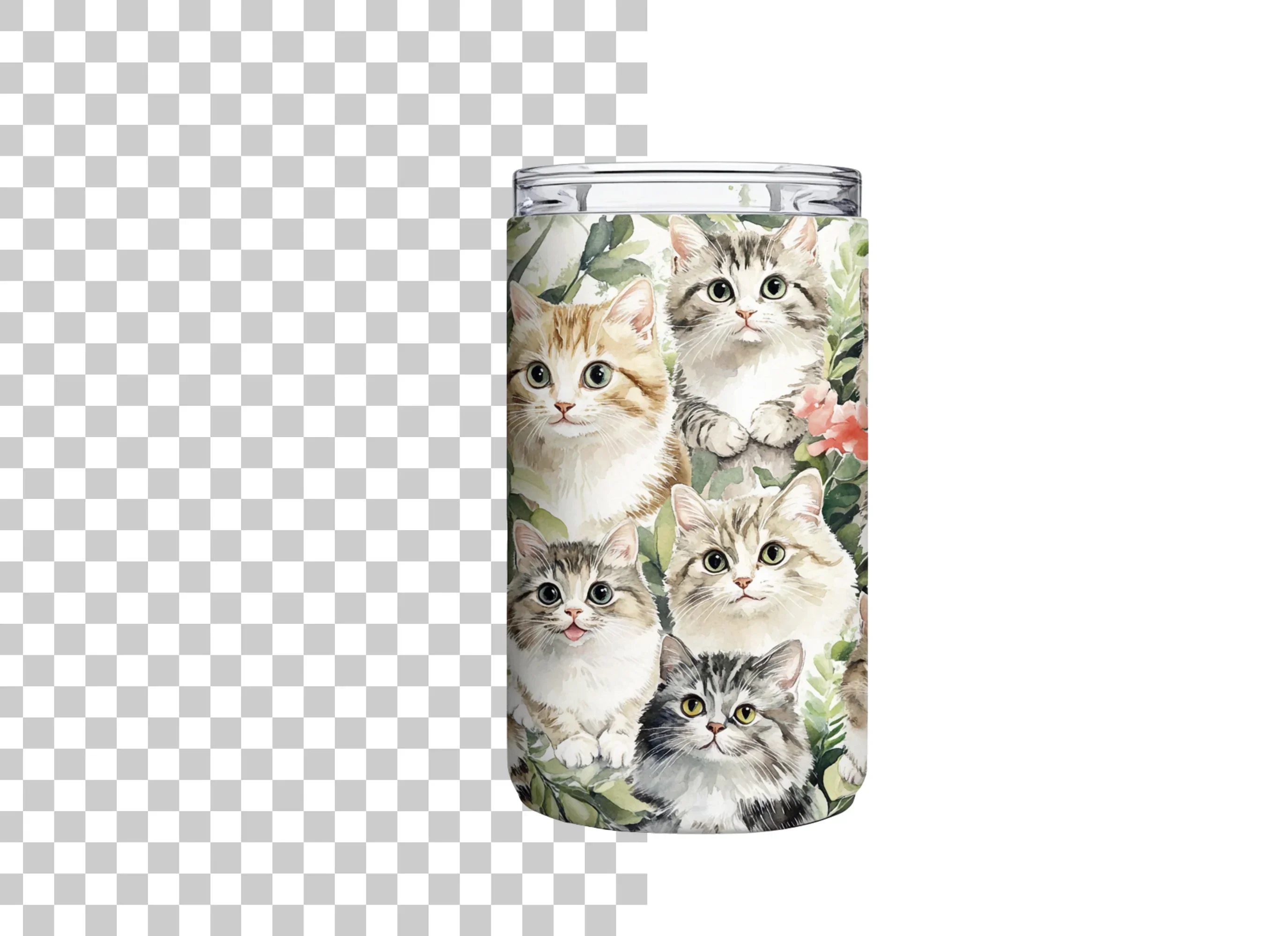 Cute Cat Tumbler Clipart Bundle - Image 3