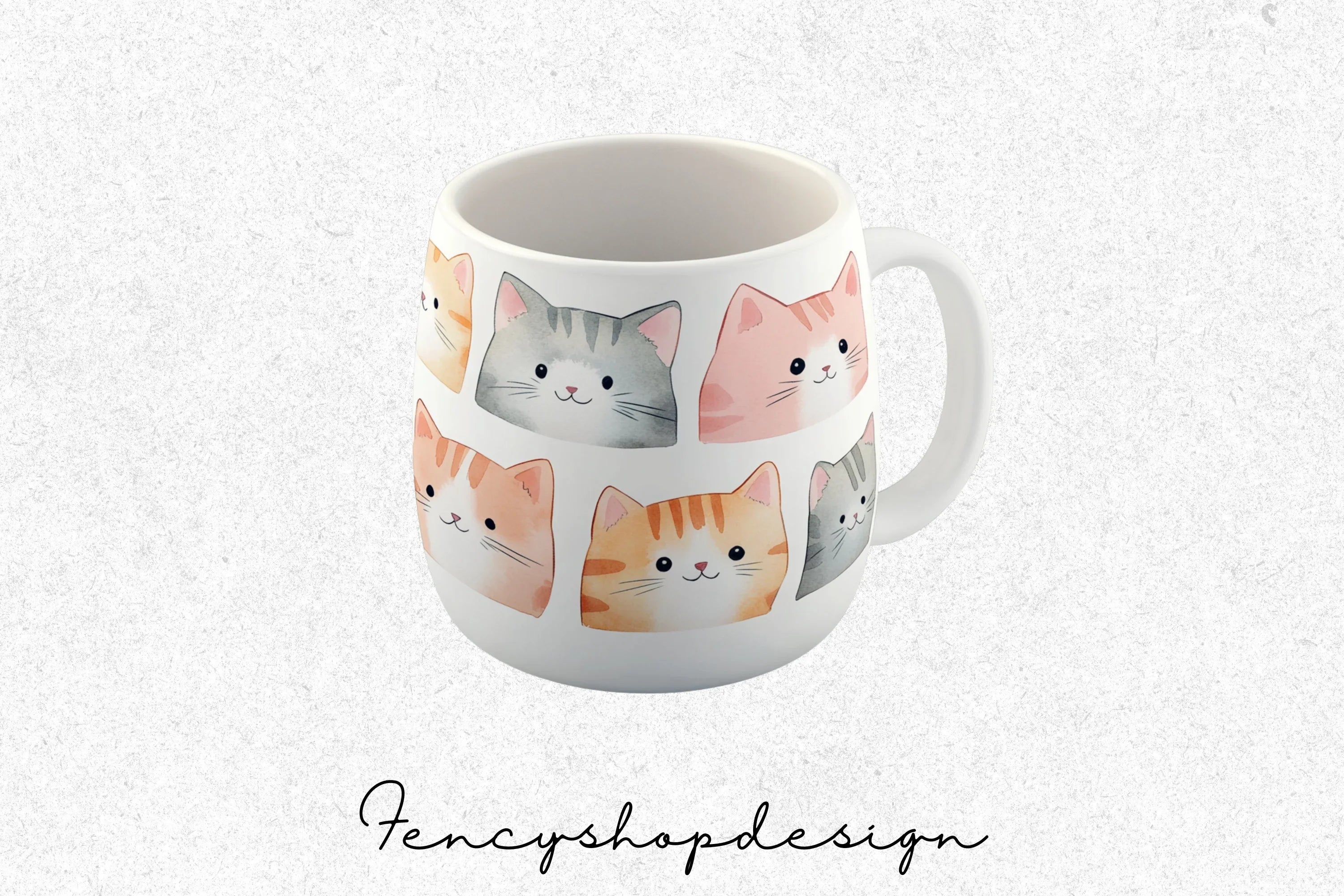 Cute Cats in Mugs Clipart Bundle - Image 4