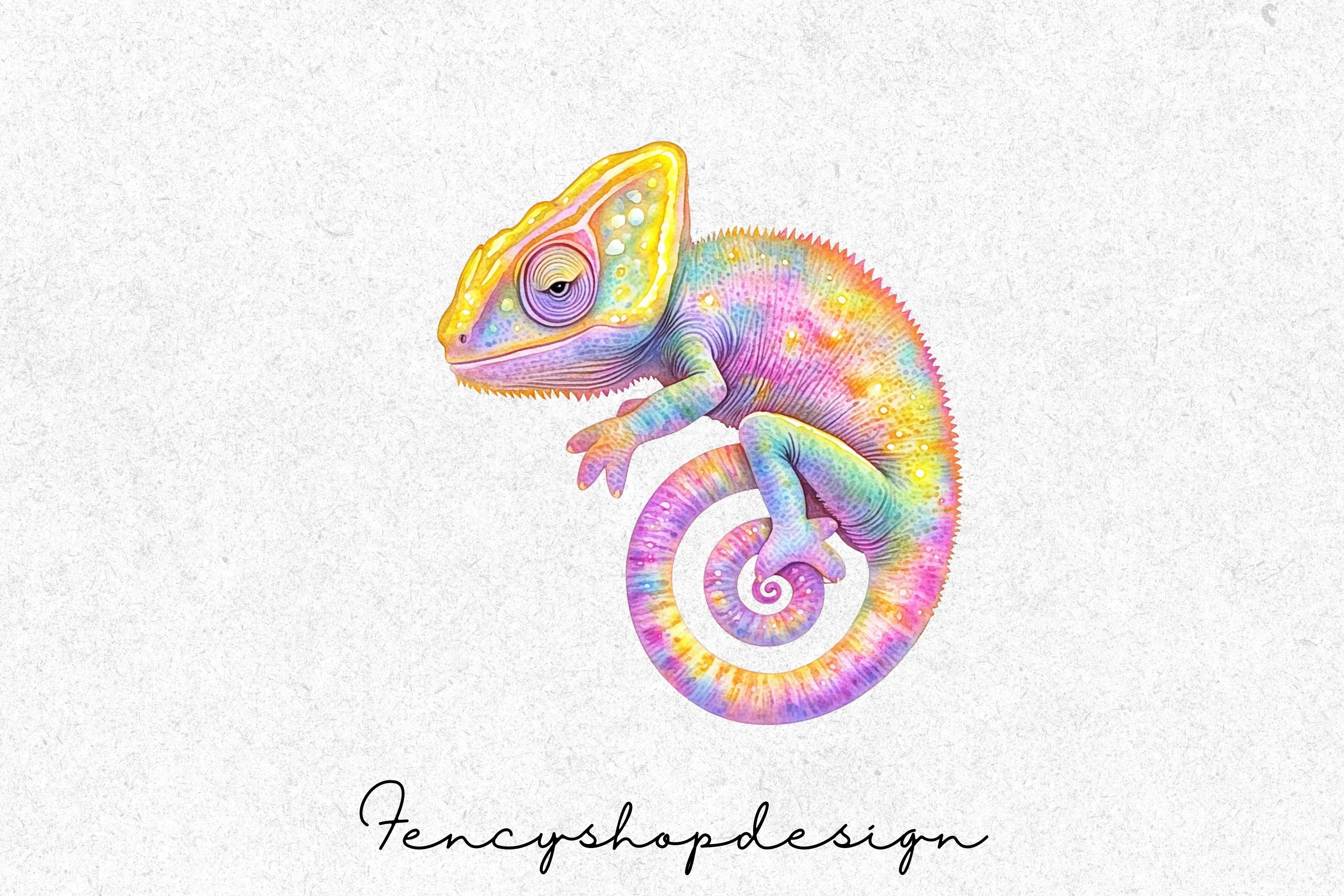 Cute Chameleon Clipart Bundle - Image 3