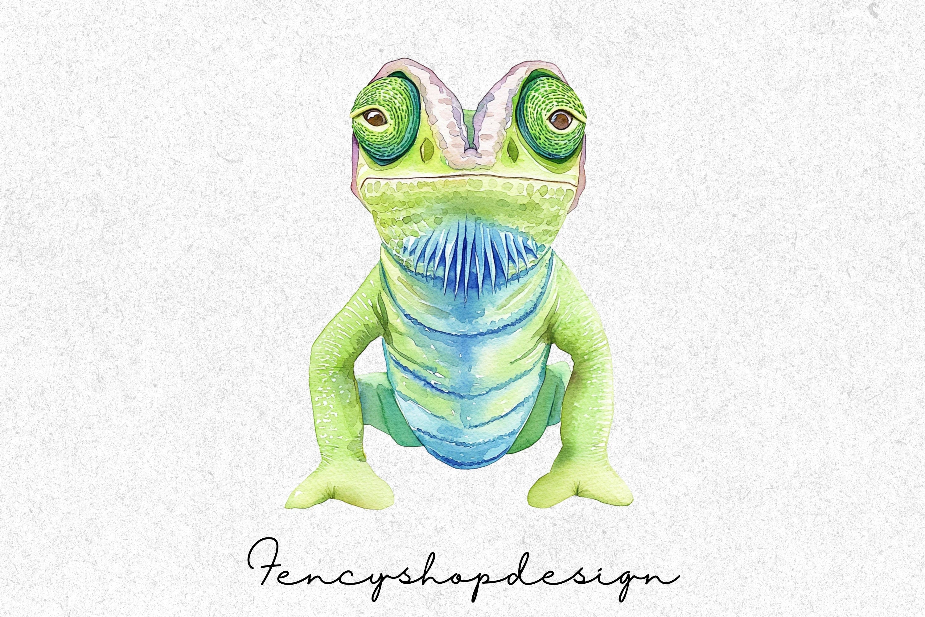 Cute Chameleon Clipart Bundle - Image 4
