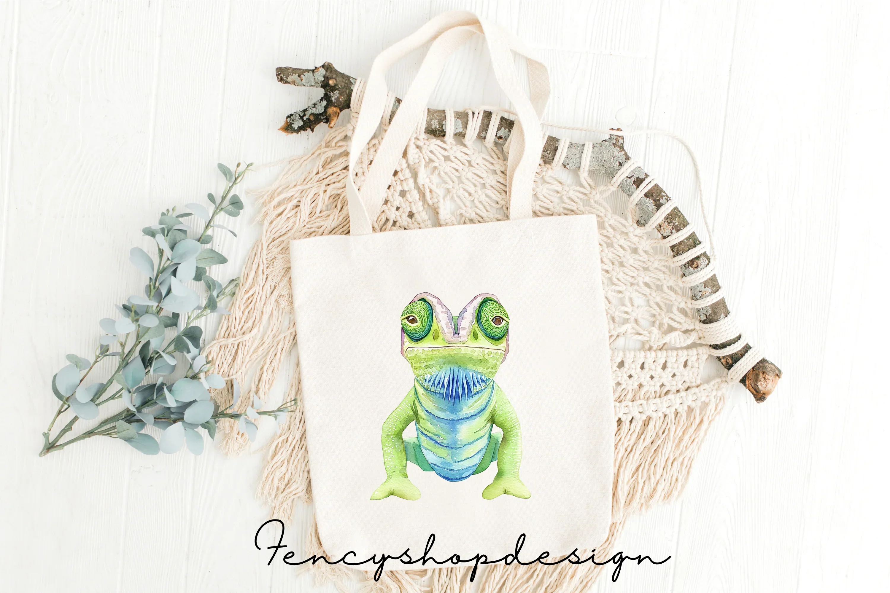 Cute Chameleon Clipart Bundle - Image 8
