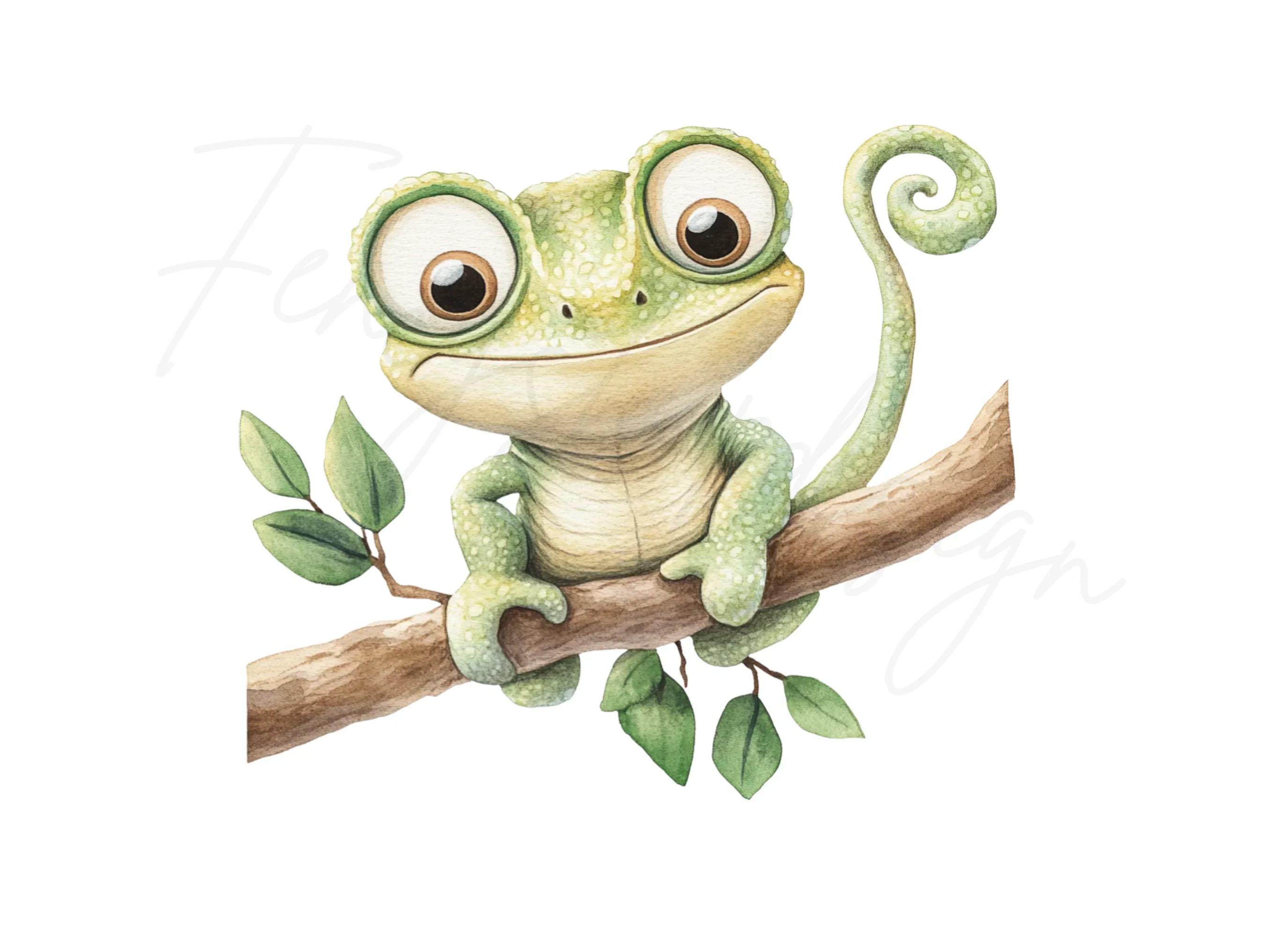 Cute Chameleon Clipart Bundle - Image 2
