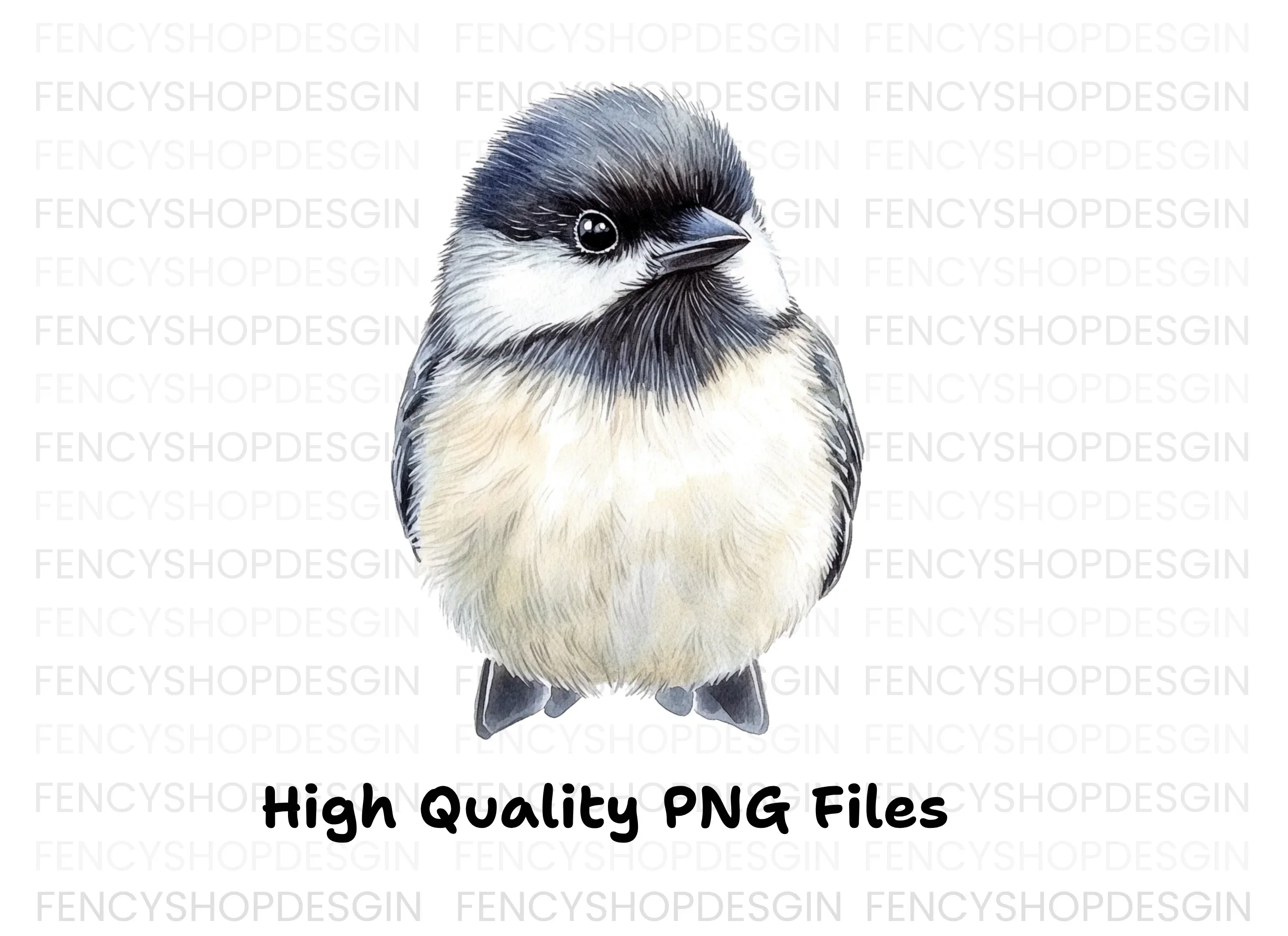 Cute Chickadee Bird Clipart Bundle - Image 3