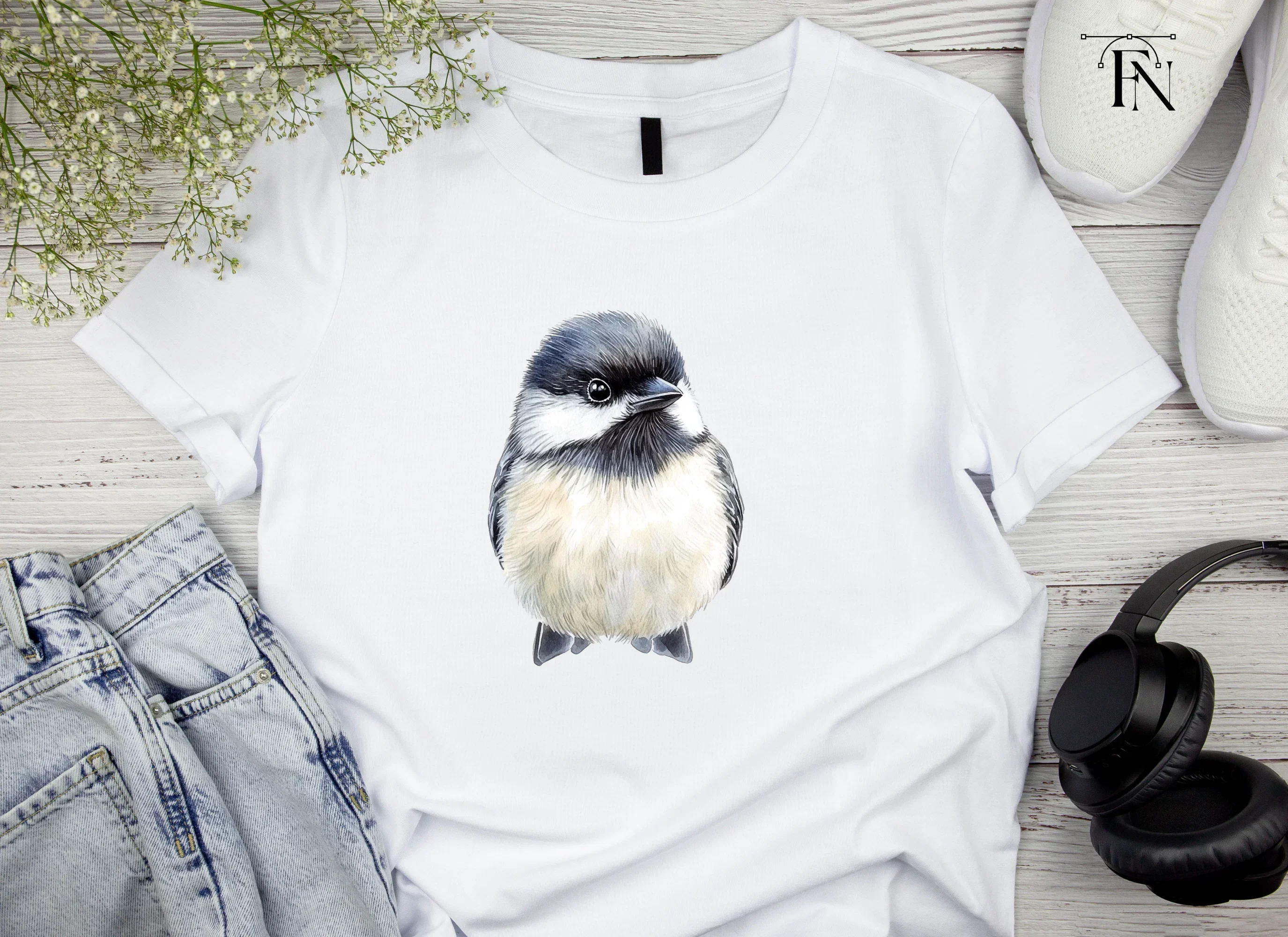 Cute Chickadee Bird Clipart Bundle - Image 4