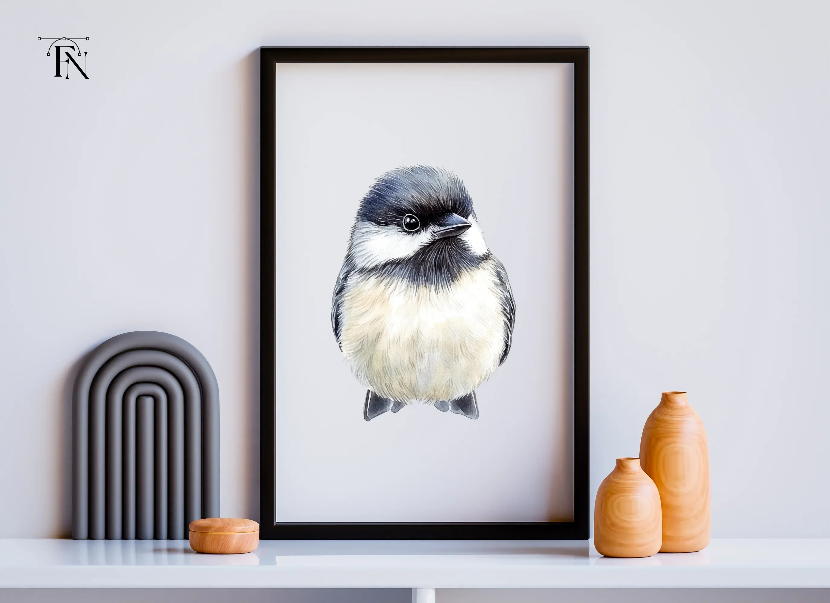 Cute Chickadee Bird Clipart Bundle - Image 6