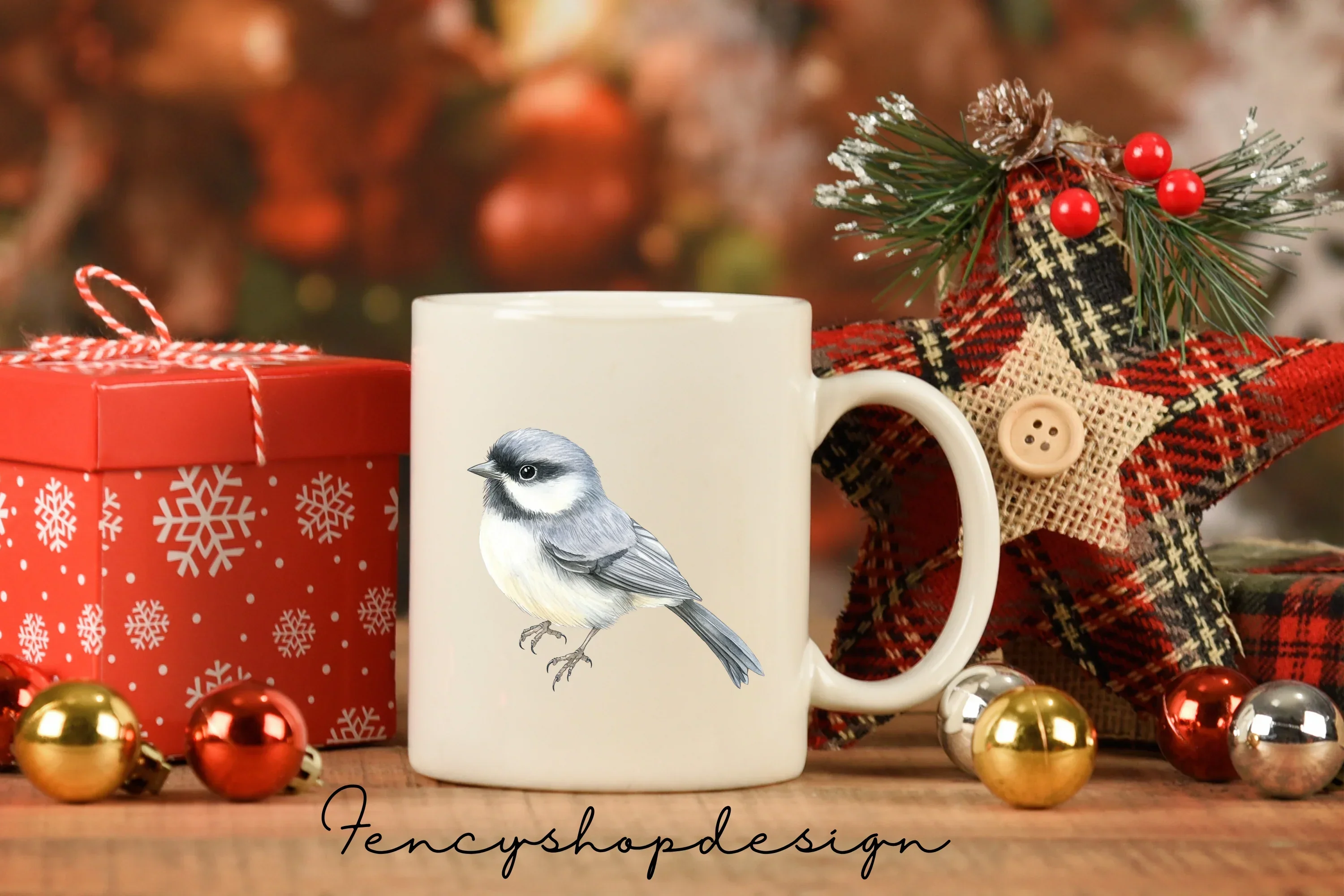 Cute Chickadee Bird Clipart Bundle - Image 6