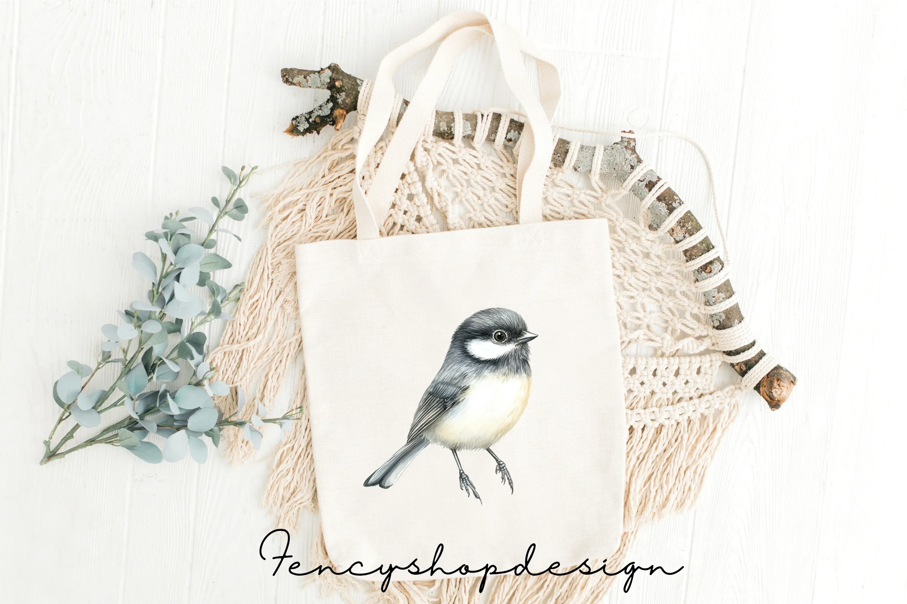 Cute Chickadee Bird Clipart Bundle - Image 7