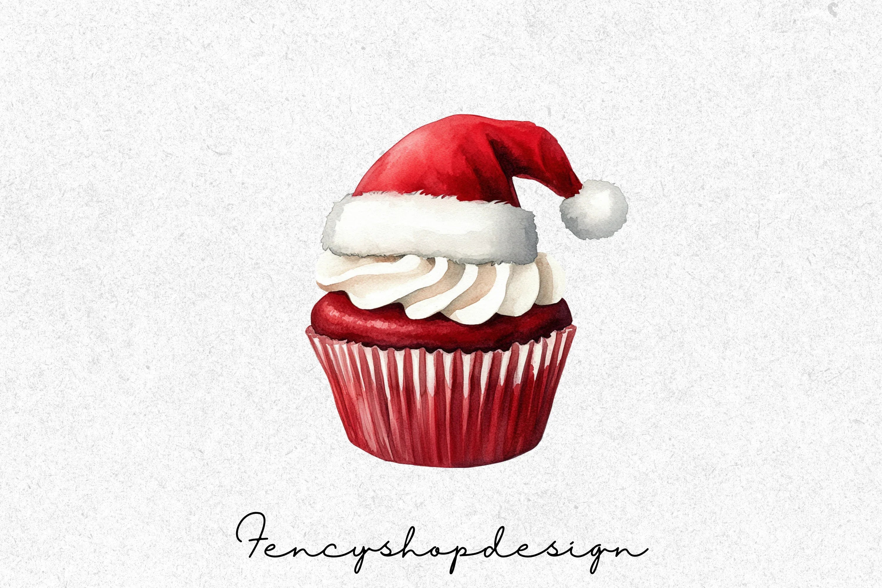 Cute Christmas Bear and Cupcakes Clipart Bundle - Image 3