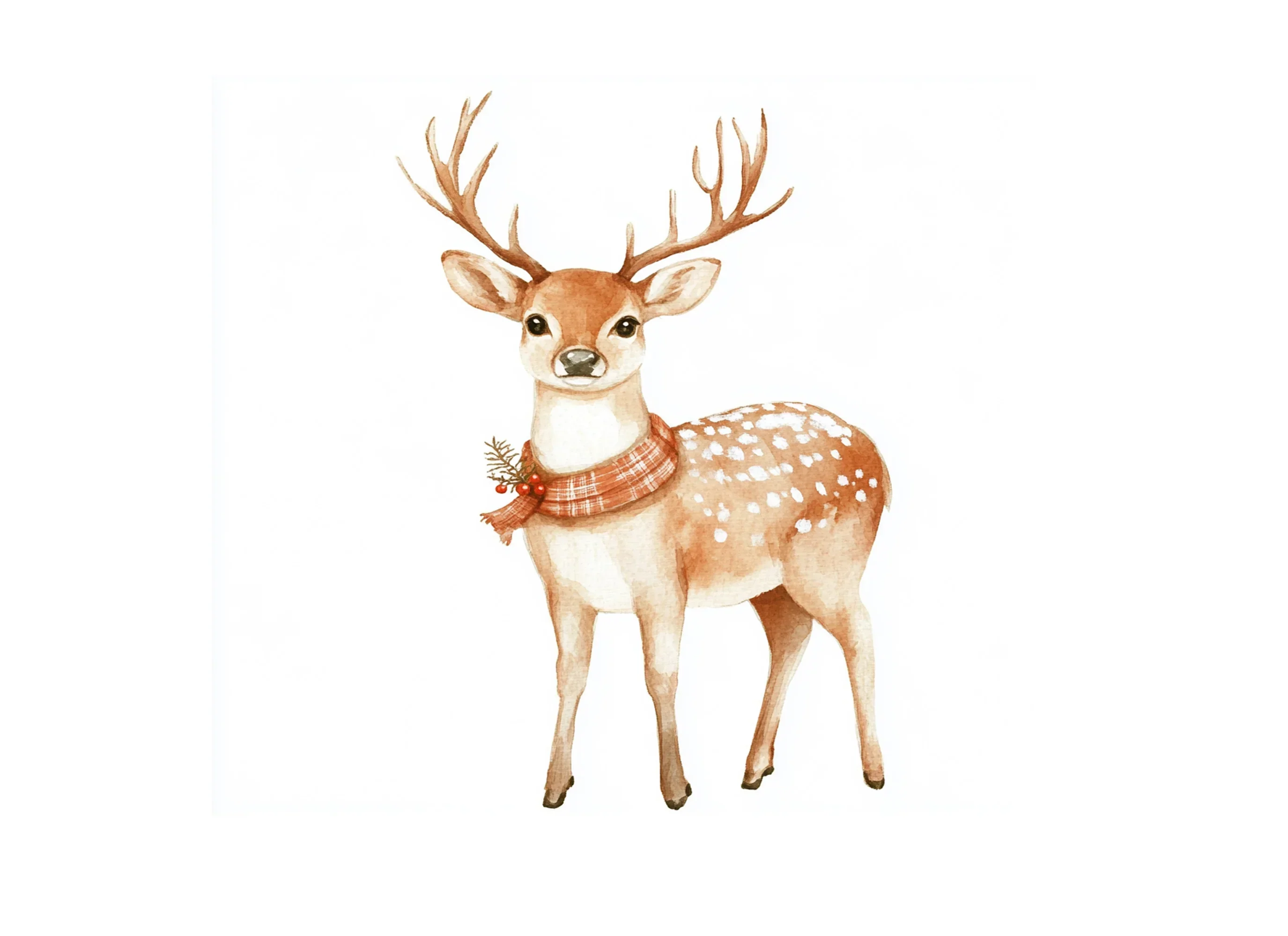 Cute Christmas Deer Clipart Bundle - Image 2