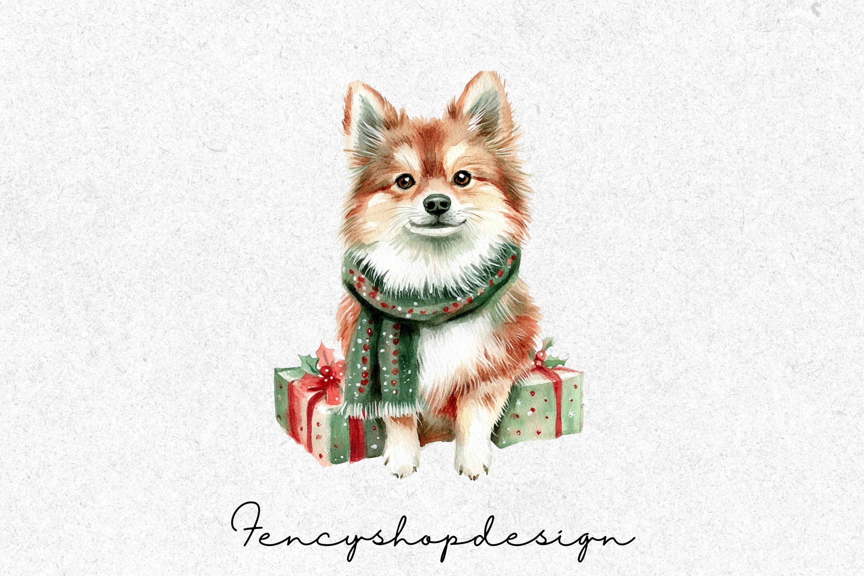 Cute Christmas Dogs Clipart Bundle - Image 7