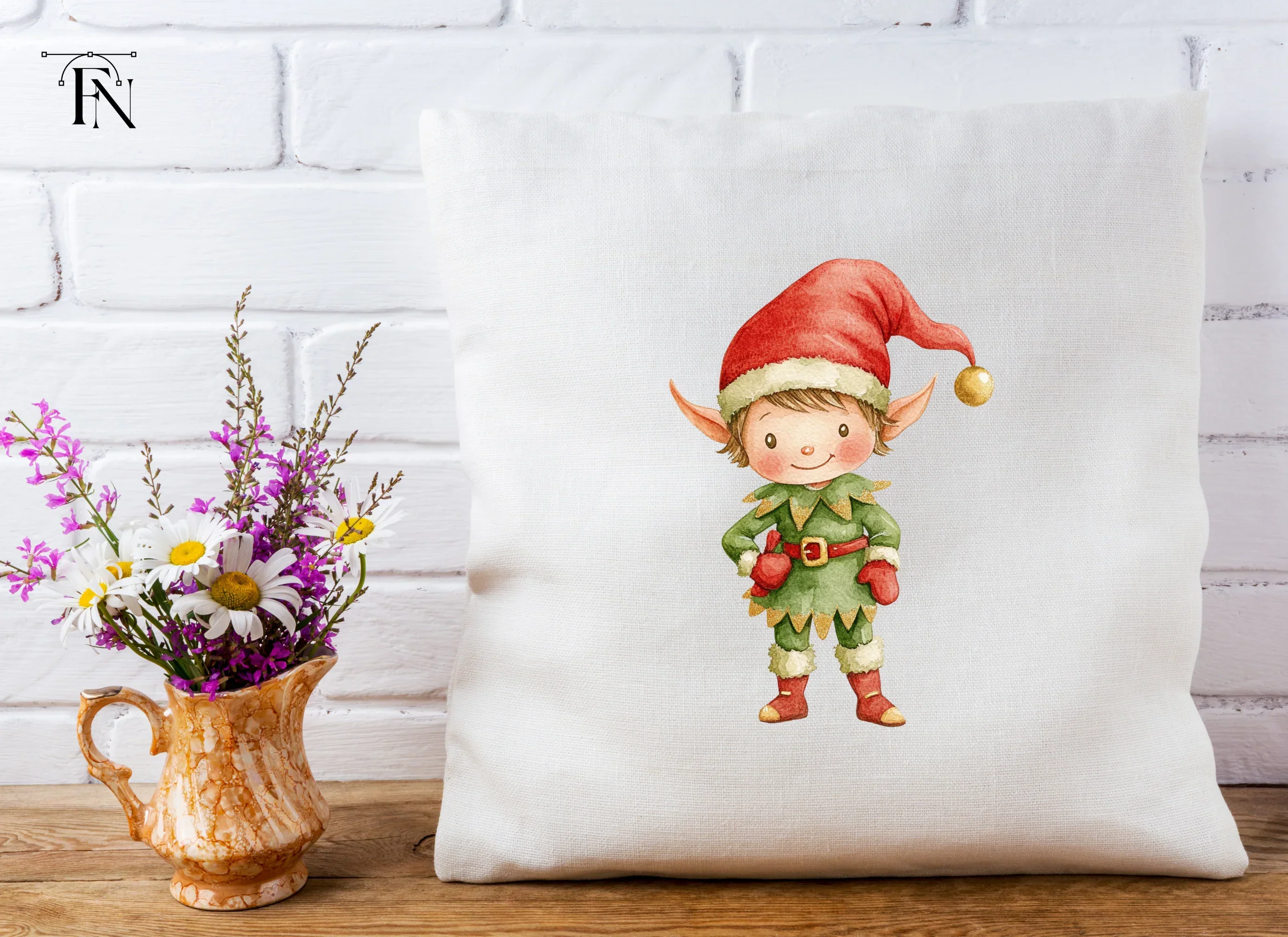 Cute Christmas Elves Clipart Bundle - Image 5