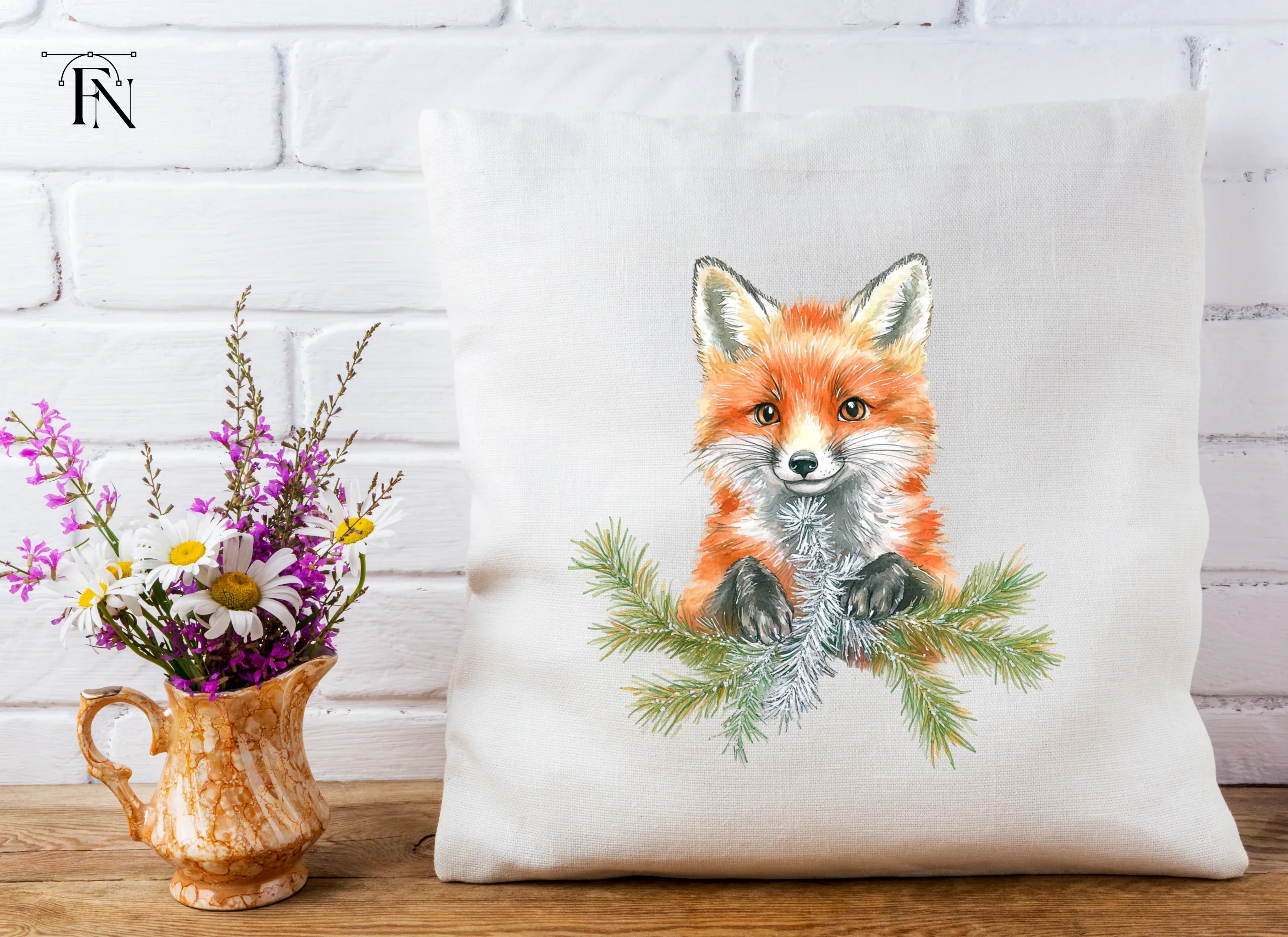 Cute Christmas Fox Clipart Bundle - Image 4