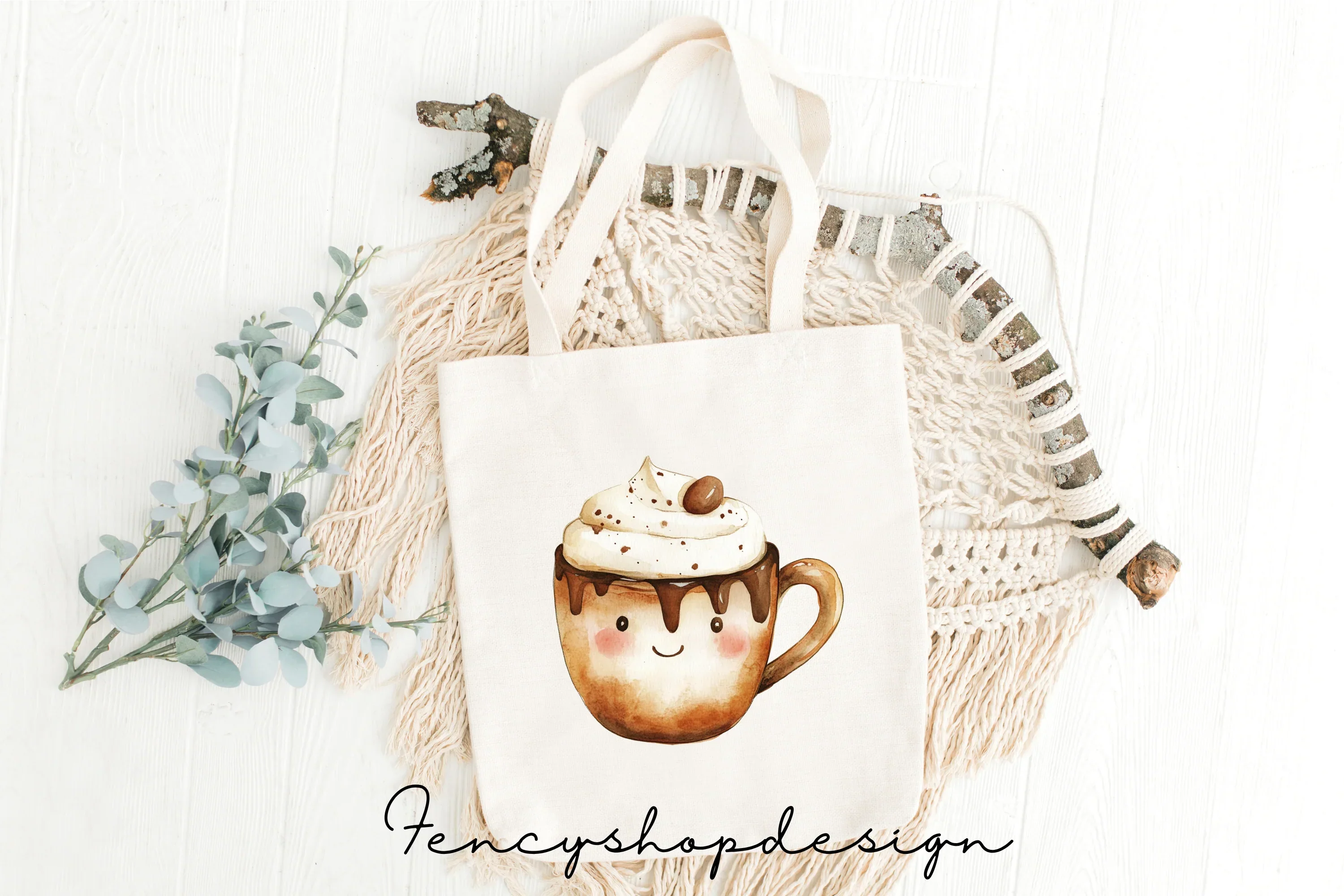 Cute Christmas Mugs Clipart Bundle - Image 8