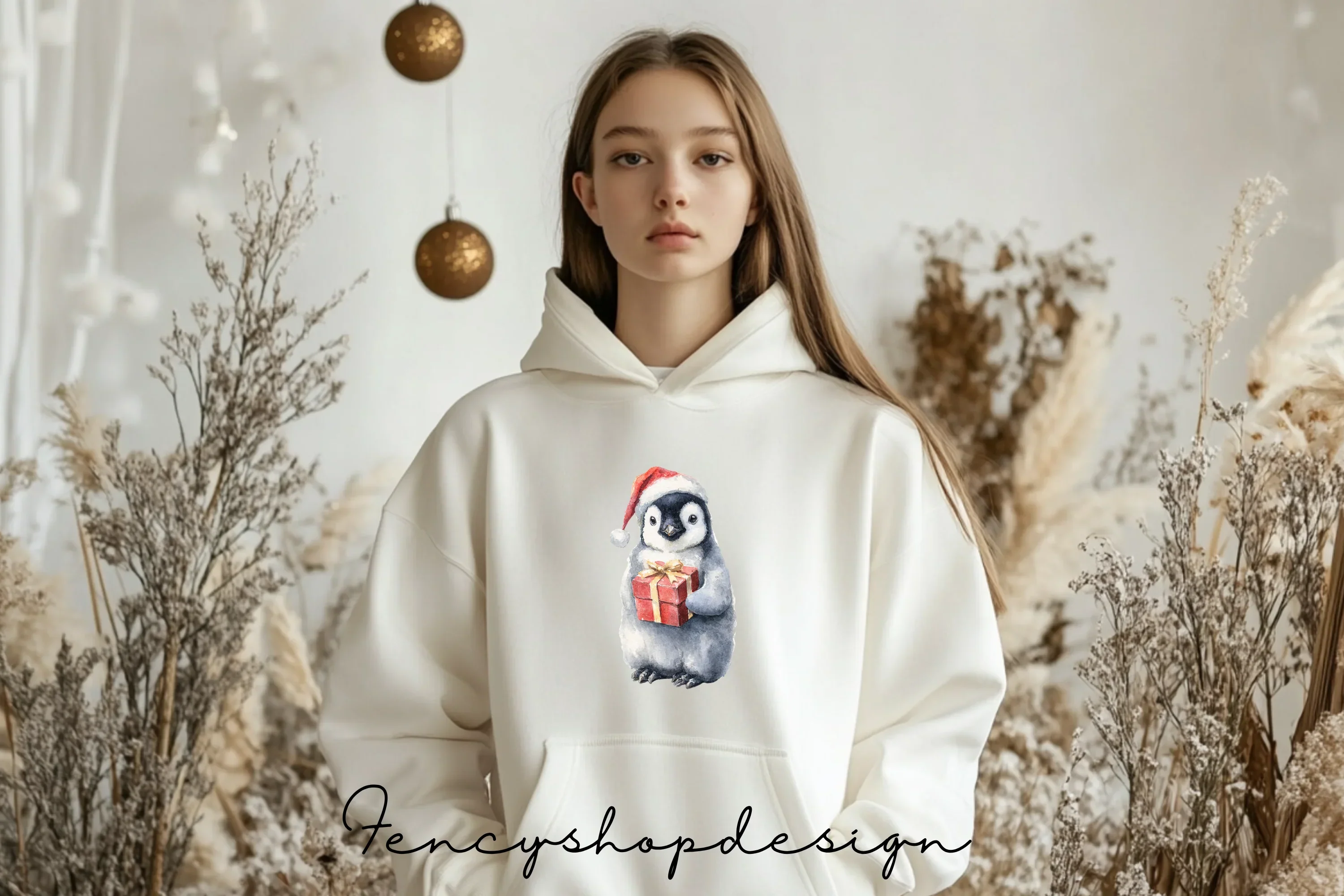 Cute Christmas Penguin Clipart Bundle - Image 6