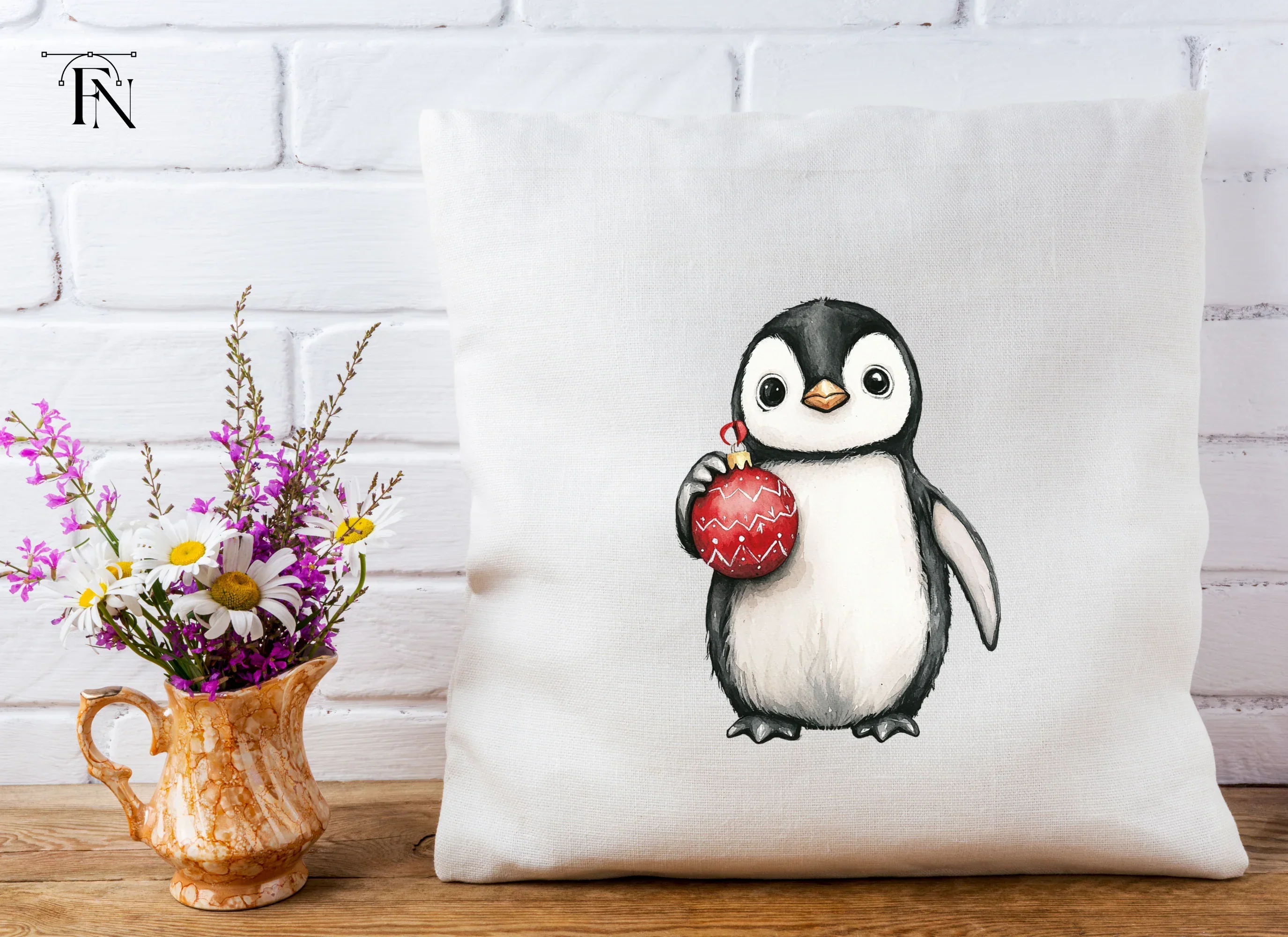 Cute Christmas Penguin Clipart Bundle - Image 5