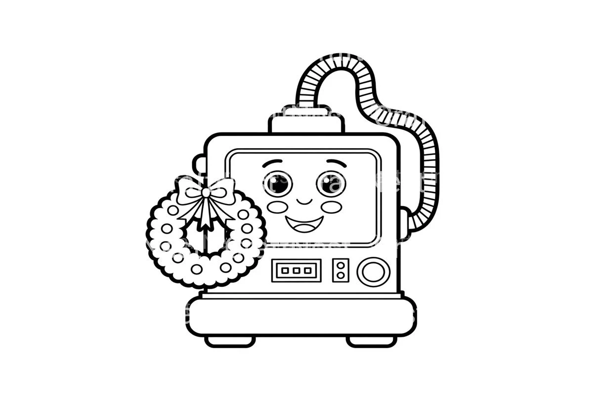 Cute Christmas Robots Coloring Books - Image 4