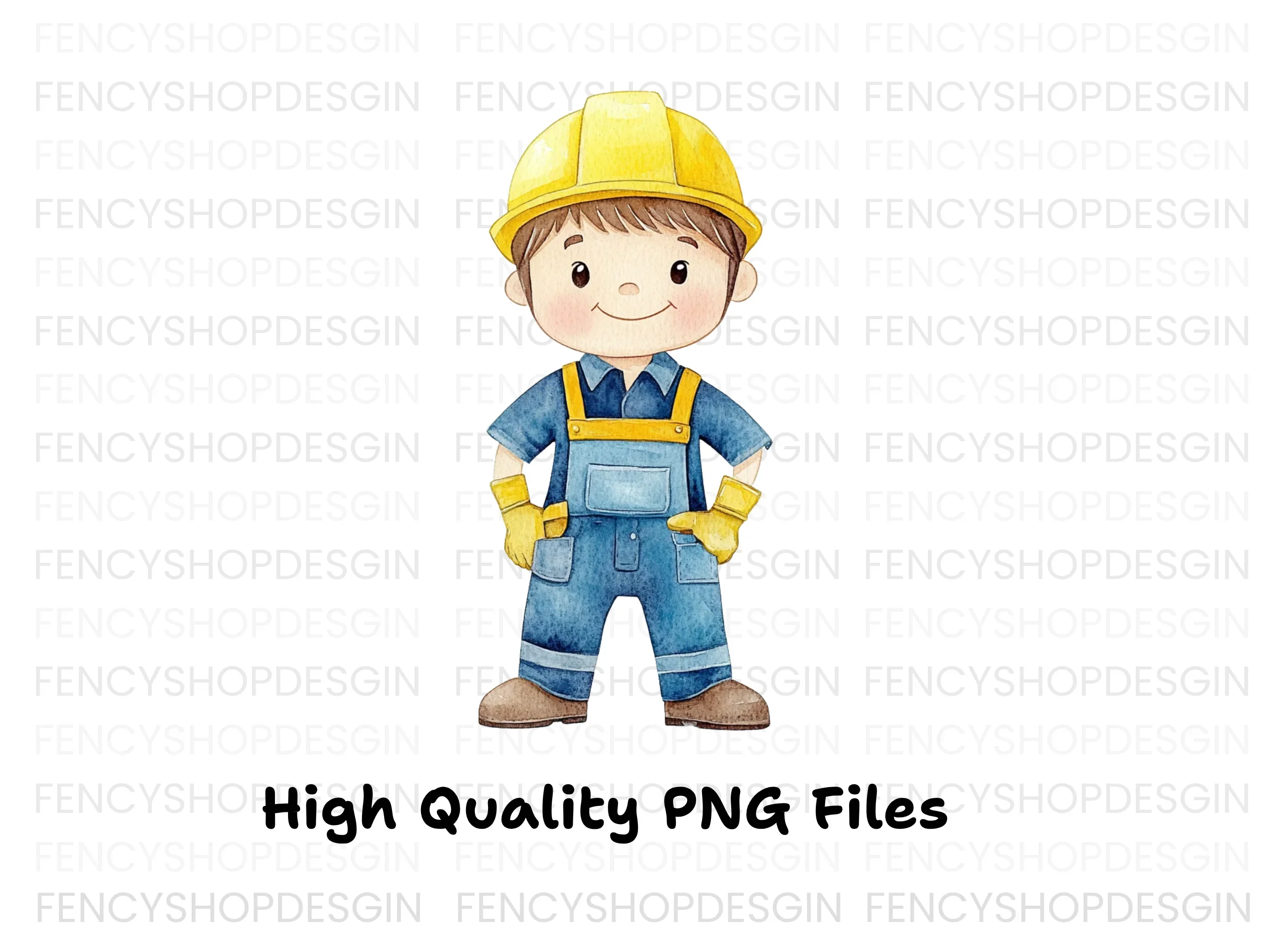 Cute Construction Worker Clipart Bundle - Image 2
