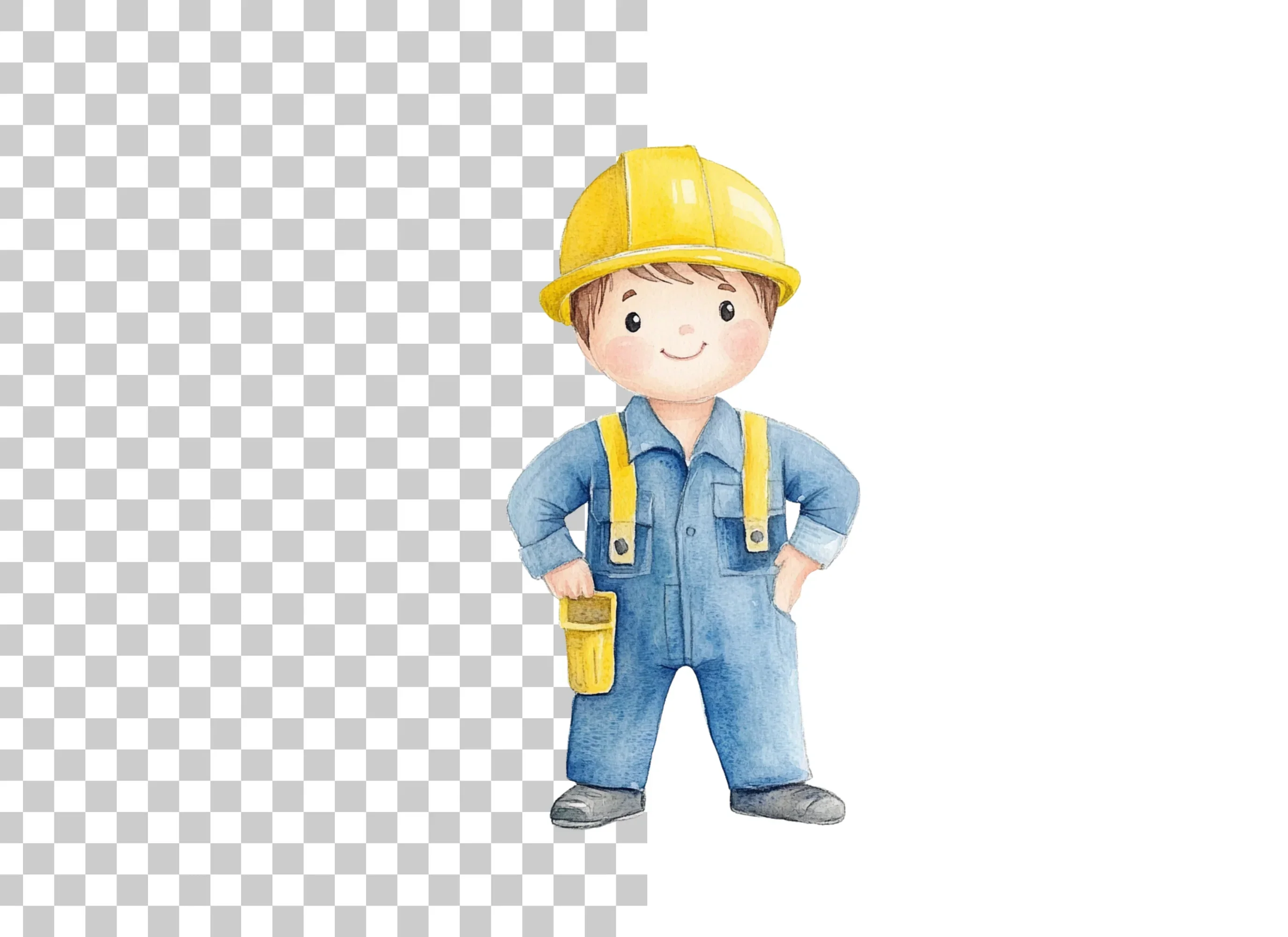 Cute Construction Worker Clipart Bundle - Image 3
