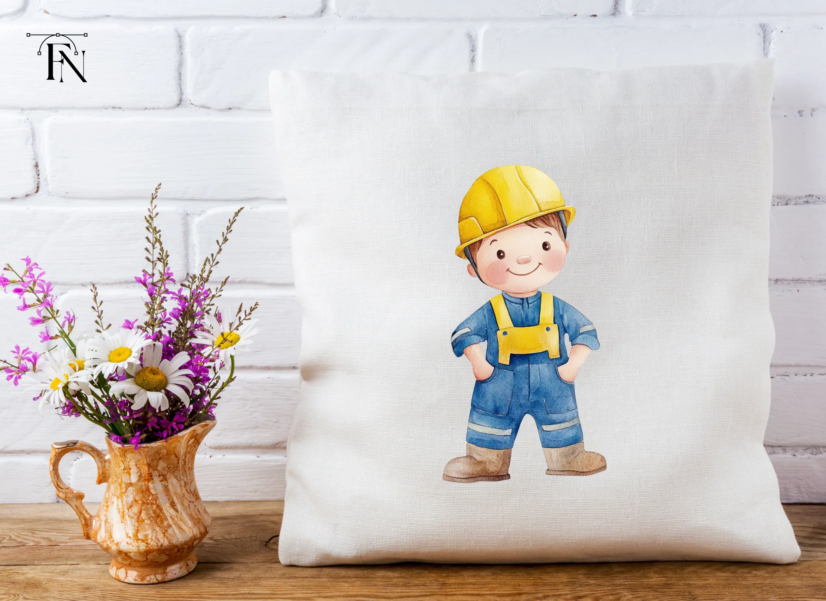 Cute Construction Worker Clipart Bundle - Image 5
