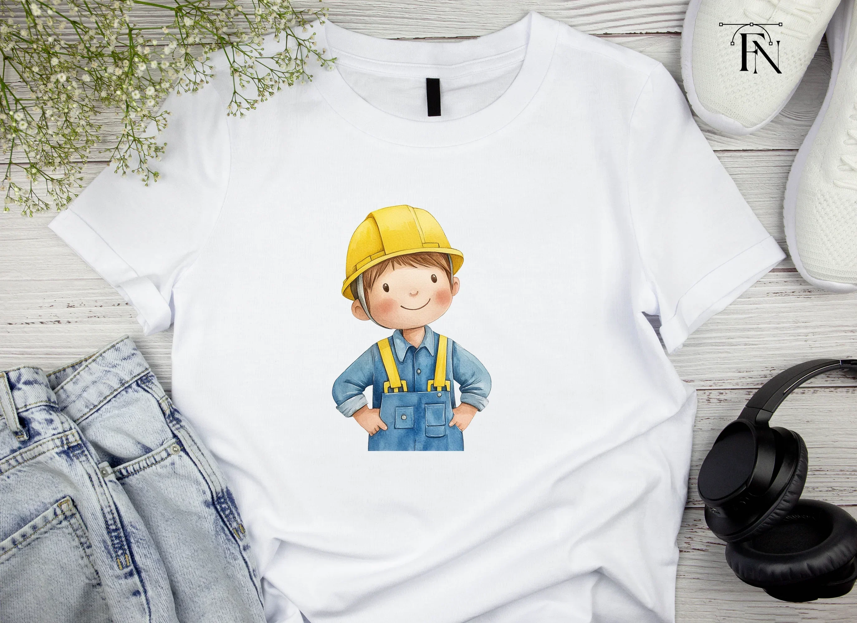 Cute Construction Worker Clipart Bundle - Image 6