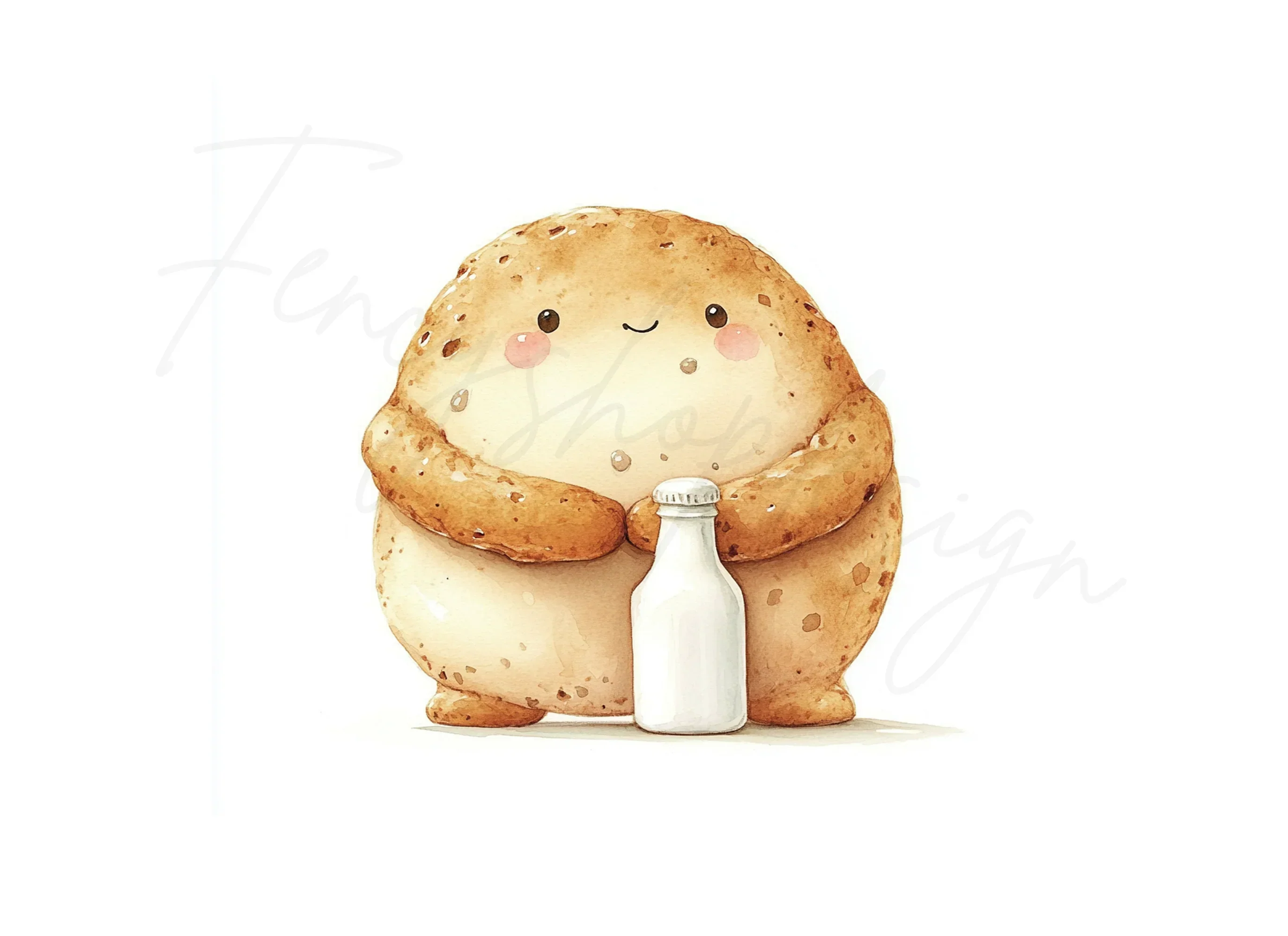 Cute Cookie and Milk Bottle Clipart Bundle - Image 2