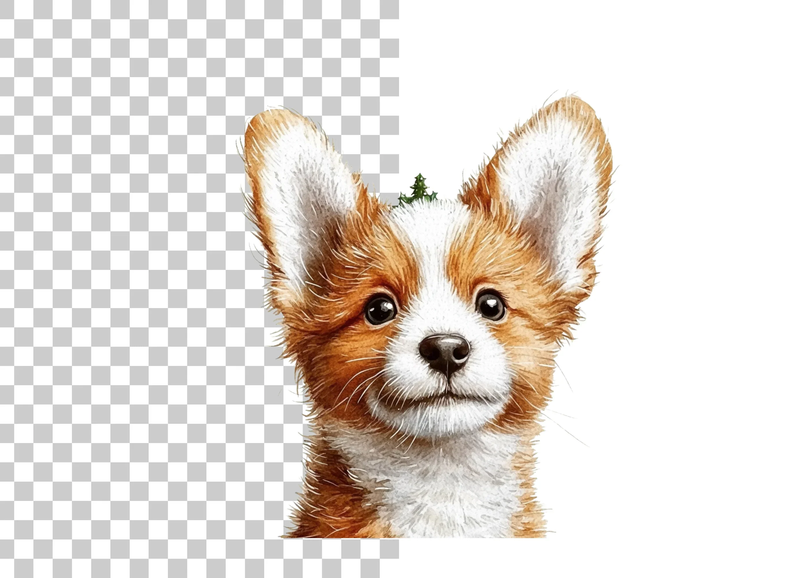 Cute Corgi Puppy Face Clipart Bundle - Image 2