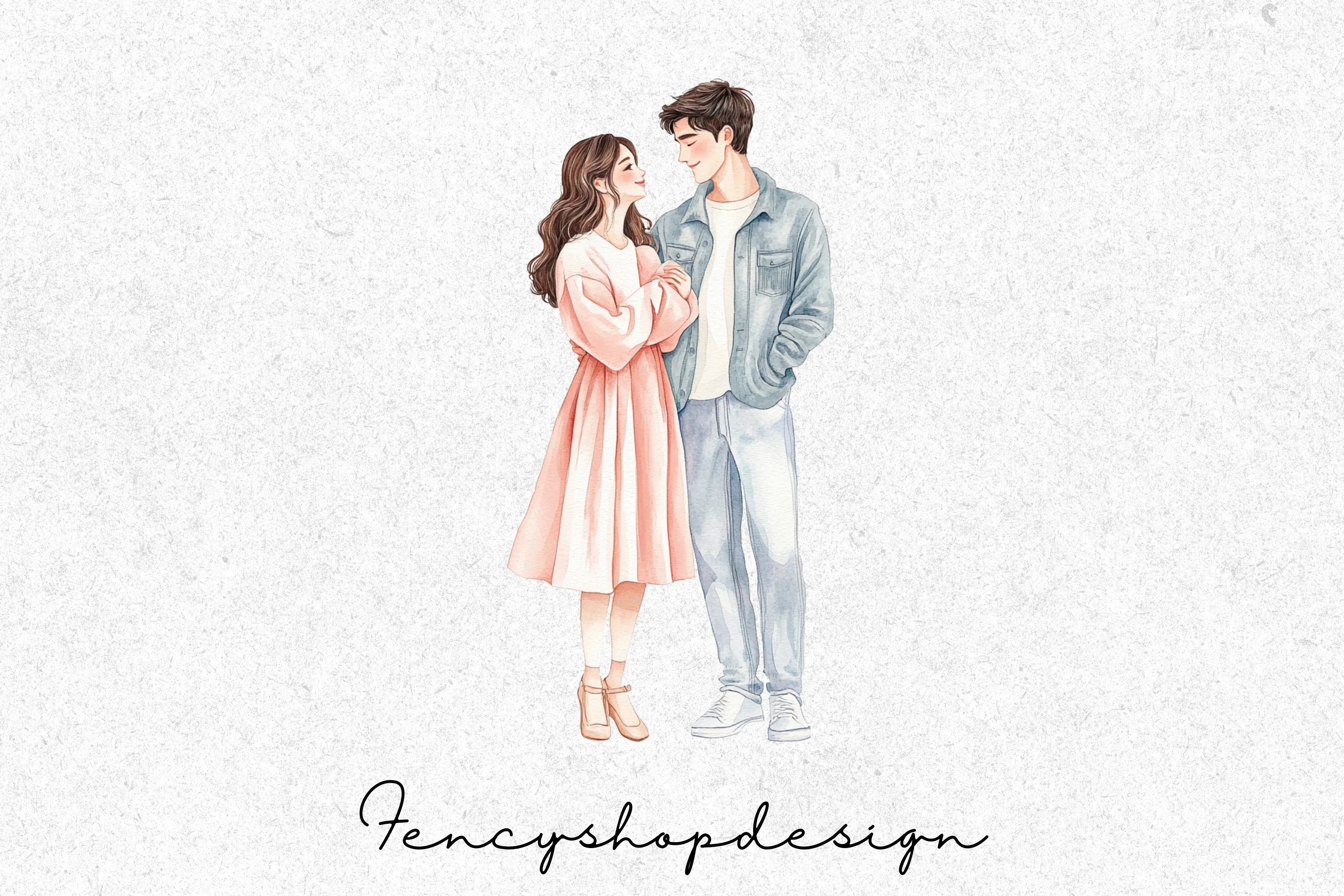 Cute Couple Clipart Bundle - Image 4