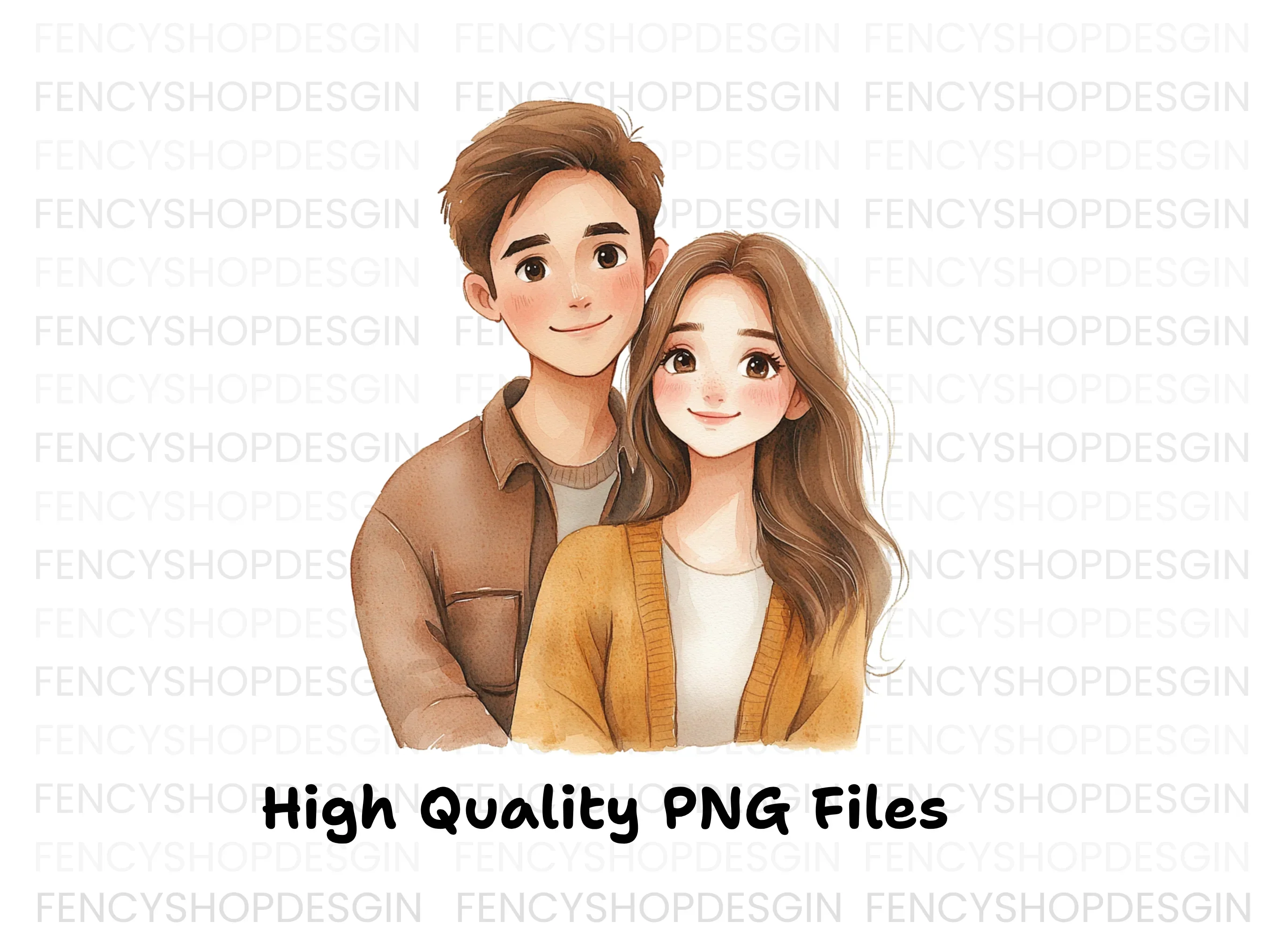 Cute Couple Romantic Clipart Bundle - Image 3