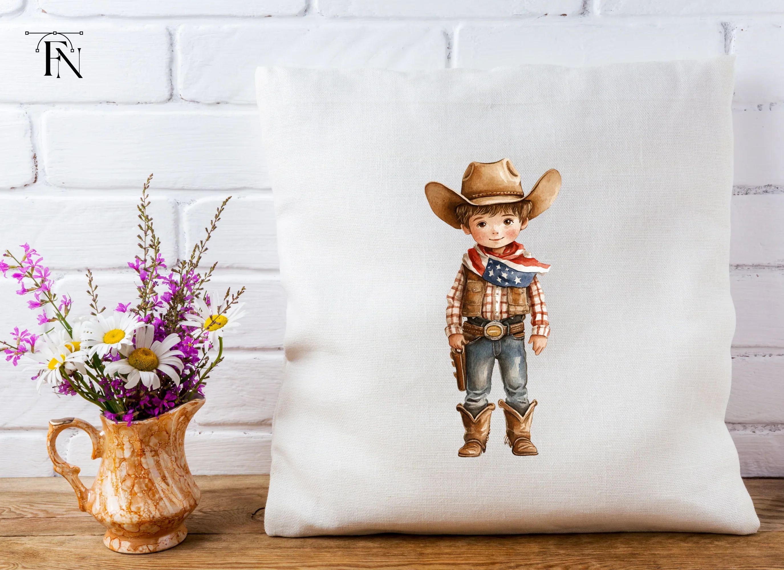 Cute Cowboy Kid Clipart Bundle - Image 5