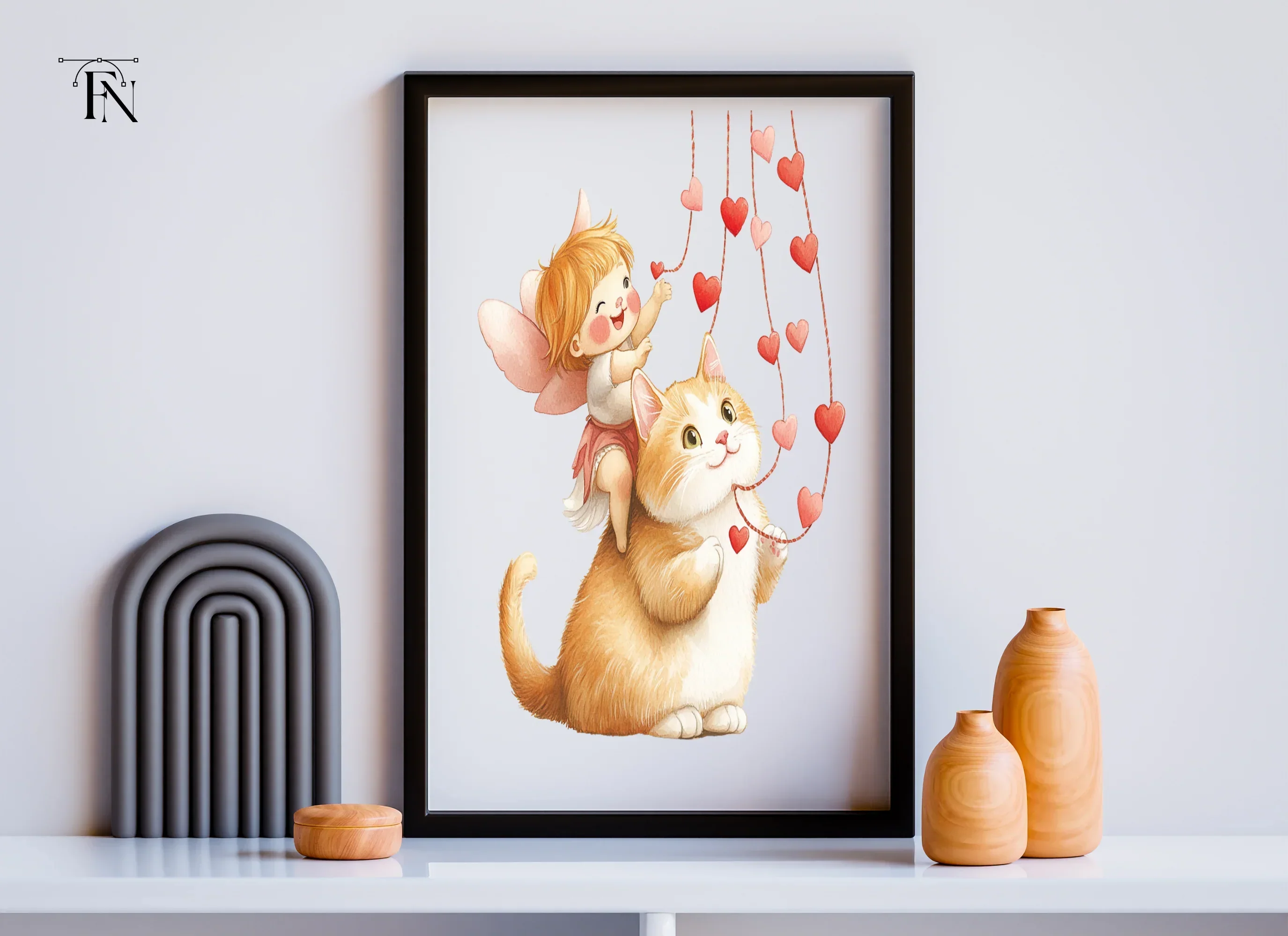 Cute Cupid Cats Valentine's Day Clipart Bundle - Image 6