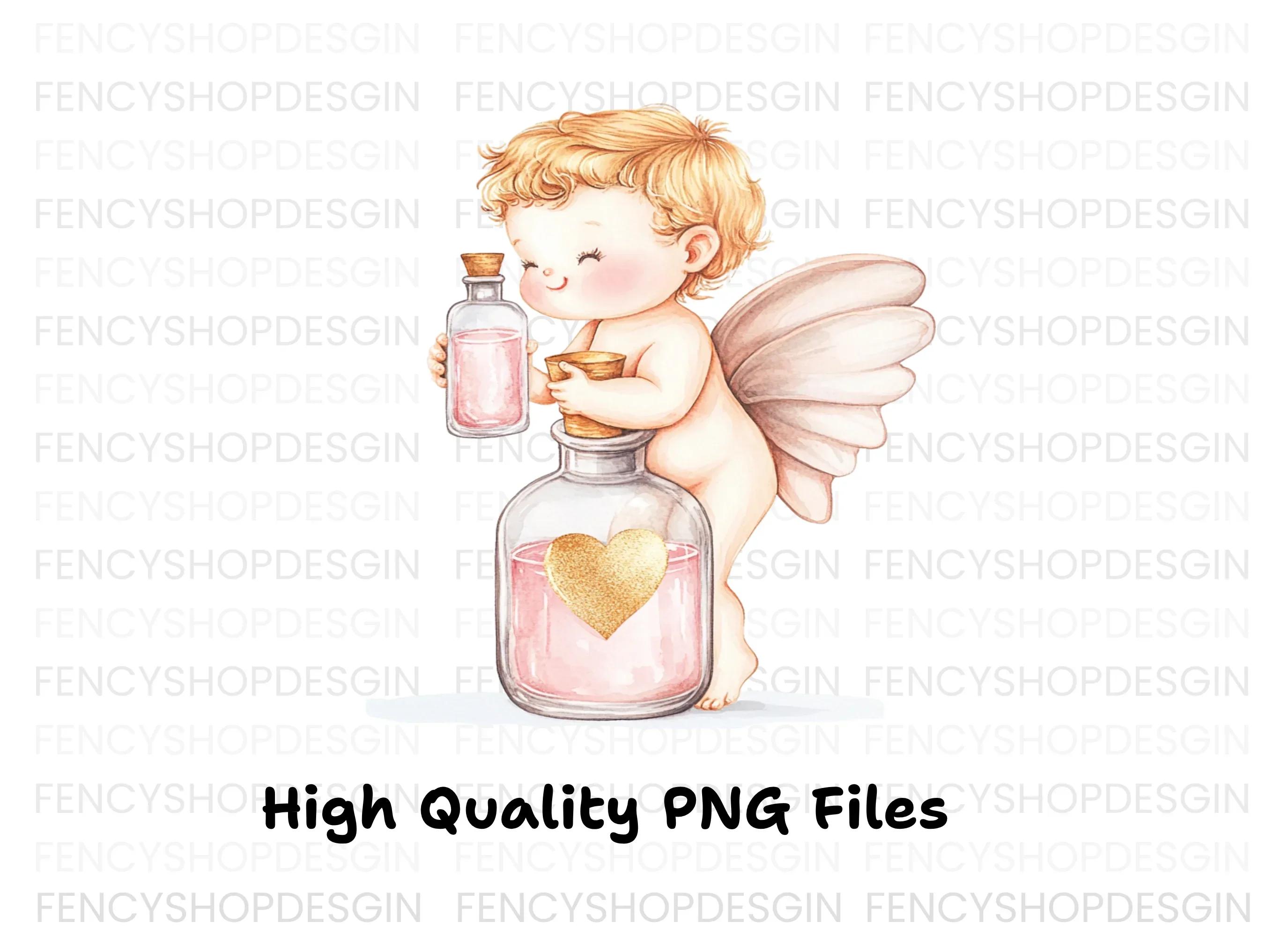 Cute Cupid Love Potion Clipart Bundle - Image 3