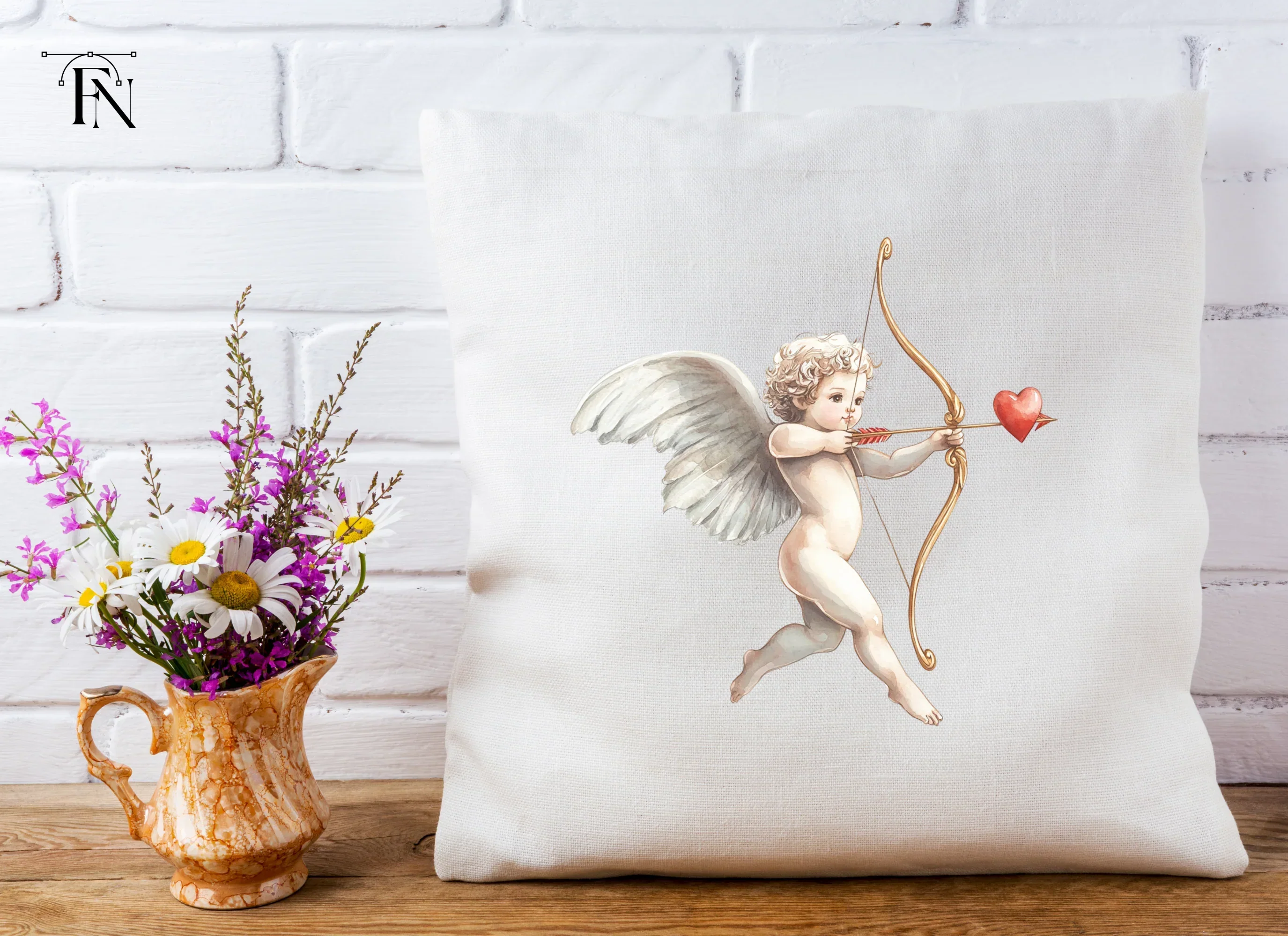 Cute Cupid Valentine Day Clipart Bundle - Image 3