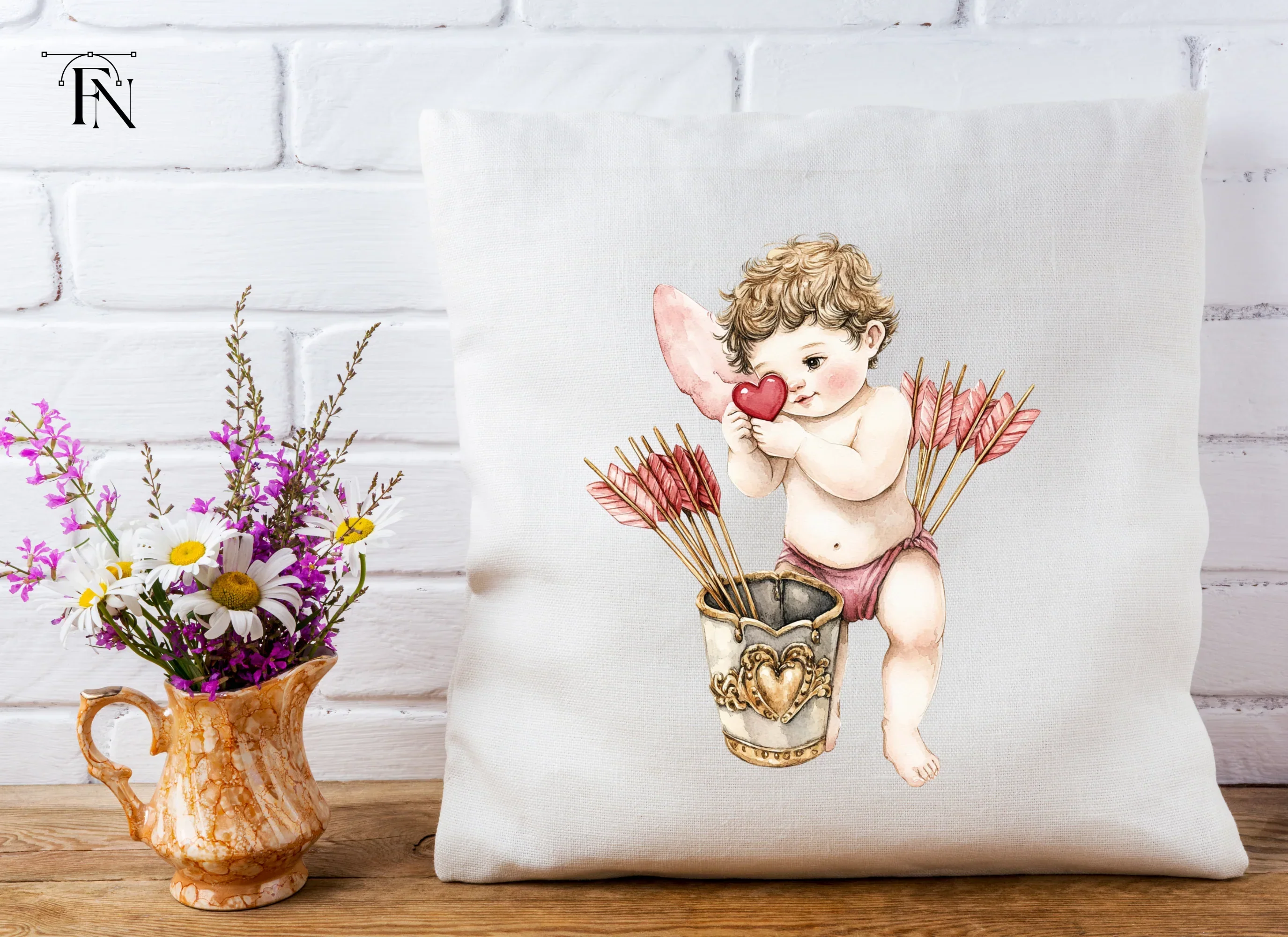 Cute Cupid Valentine Day Clipart Bundle - Image 4