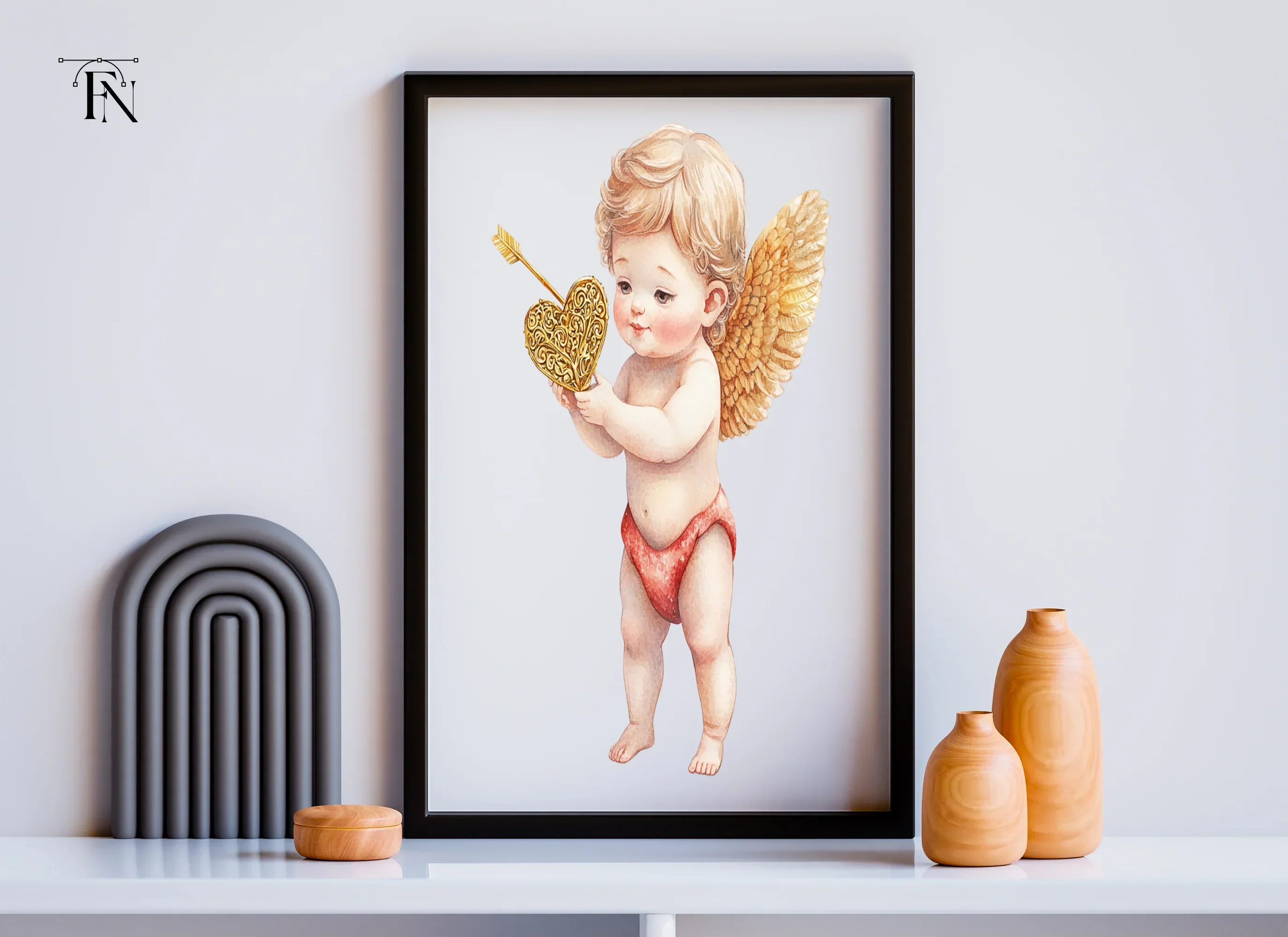 Cute Cupid Valentine Day Clipart Bundle - Image 3