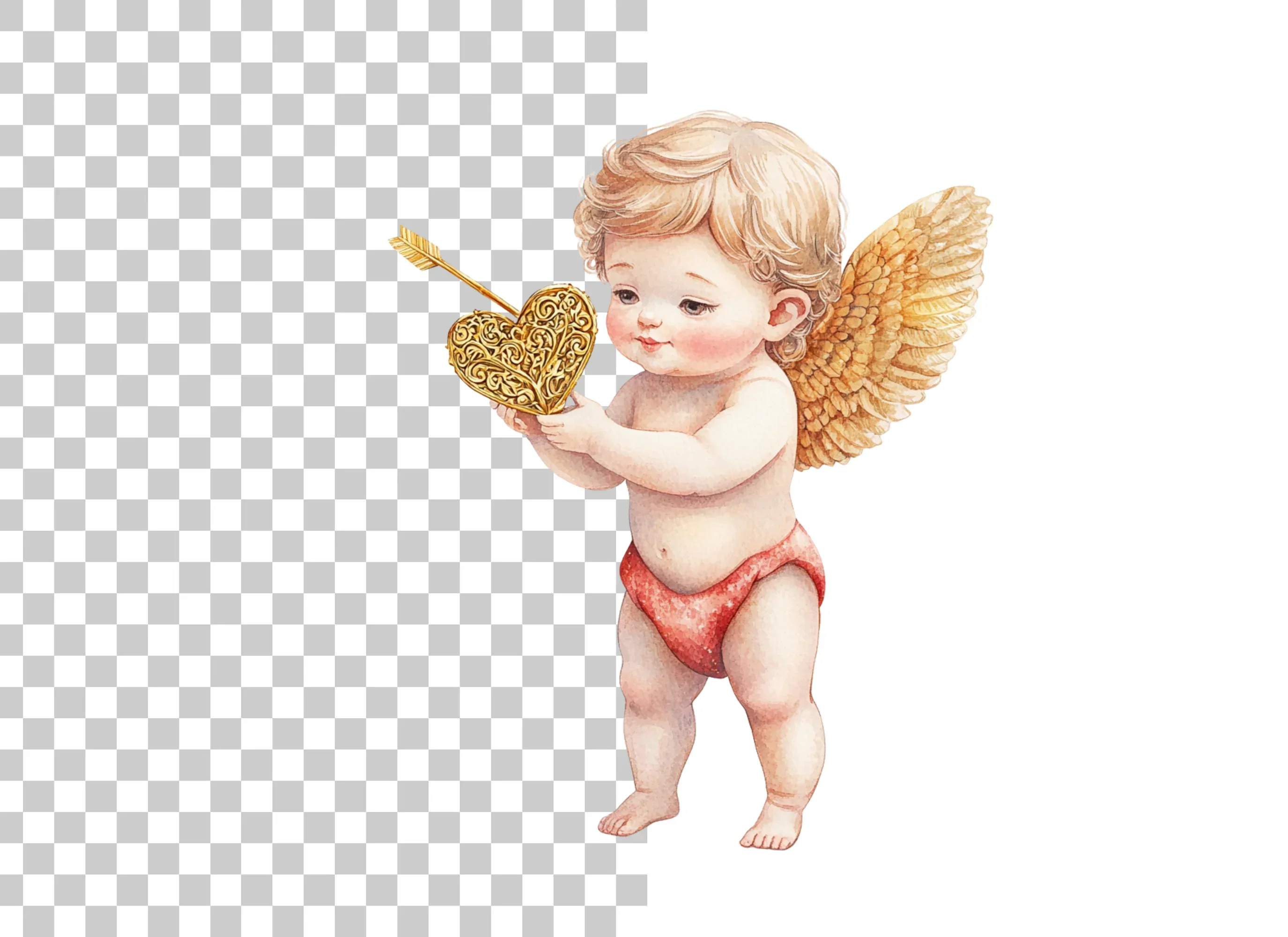 Cute Cupid Valentine Day Clipart Bundle - Image 6