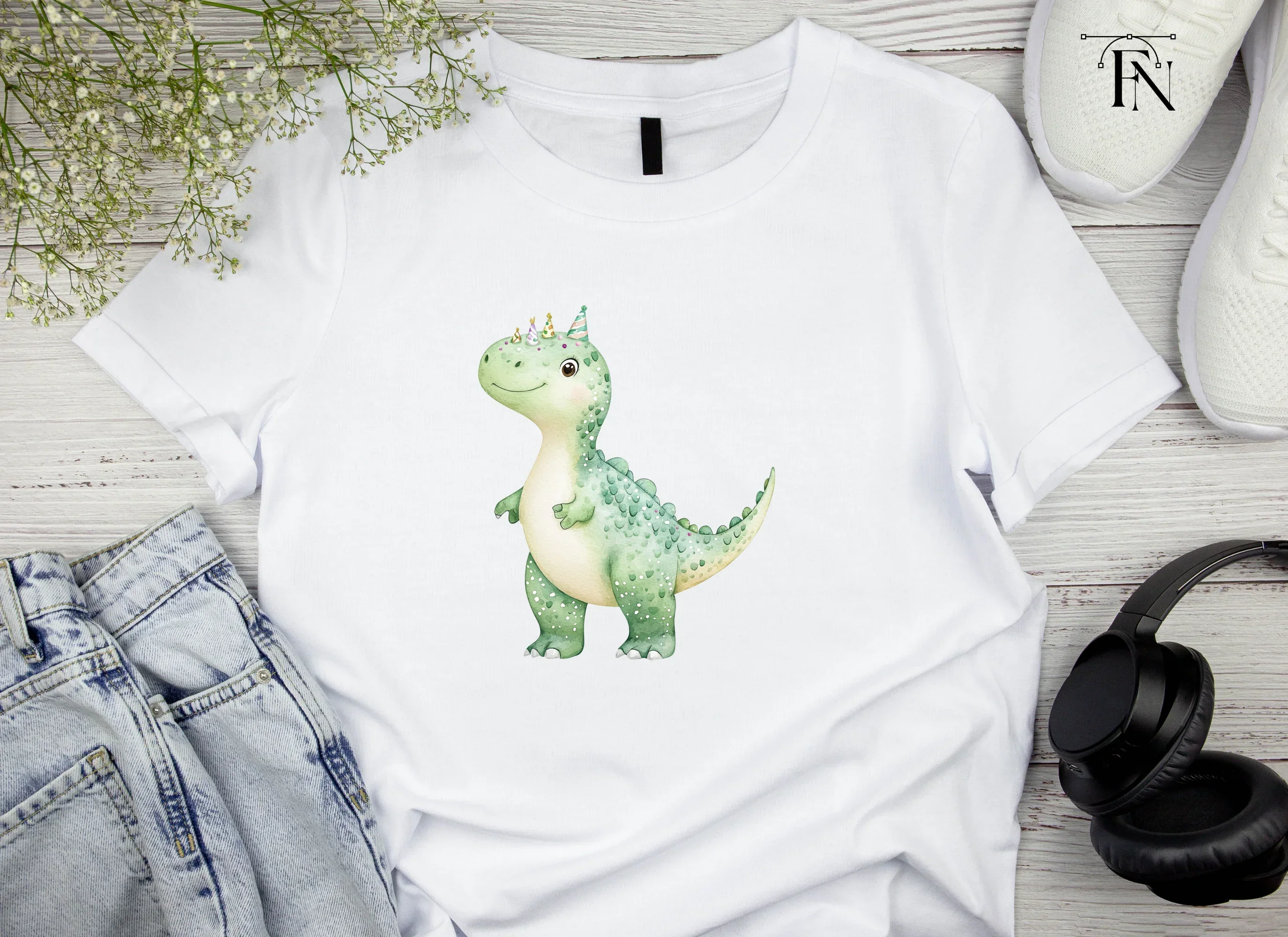Cute Dinosaur Birthday Party Clipart Bundle - Image 5