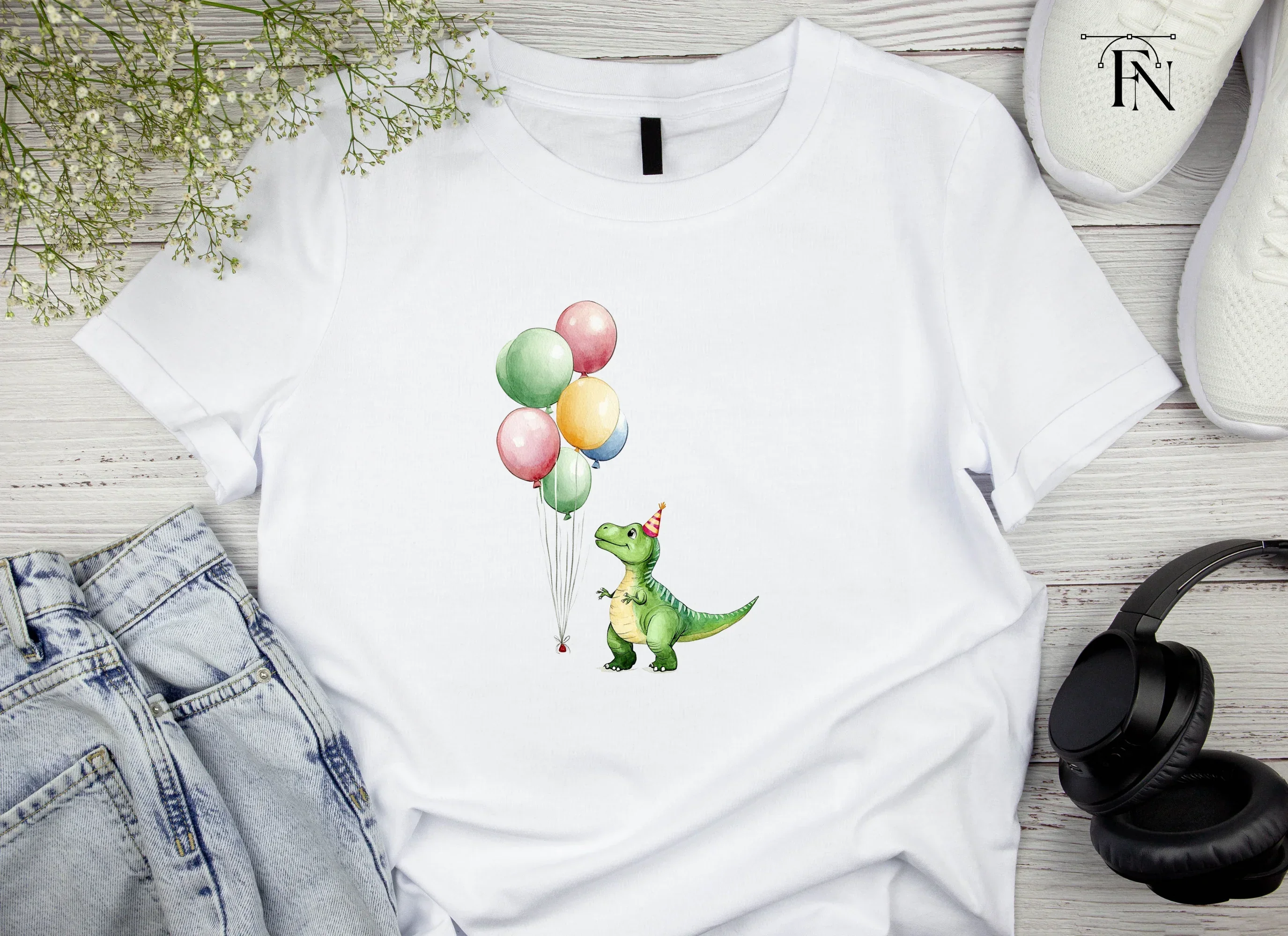 Cute Dinosaur Birthday Party Clipart Bundle - Image 3