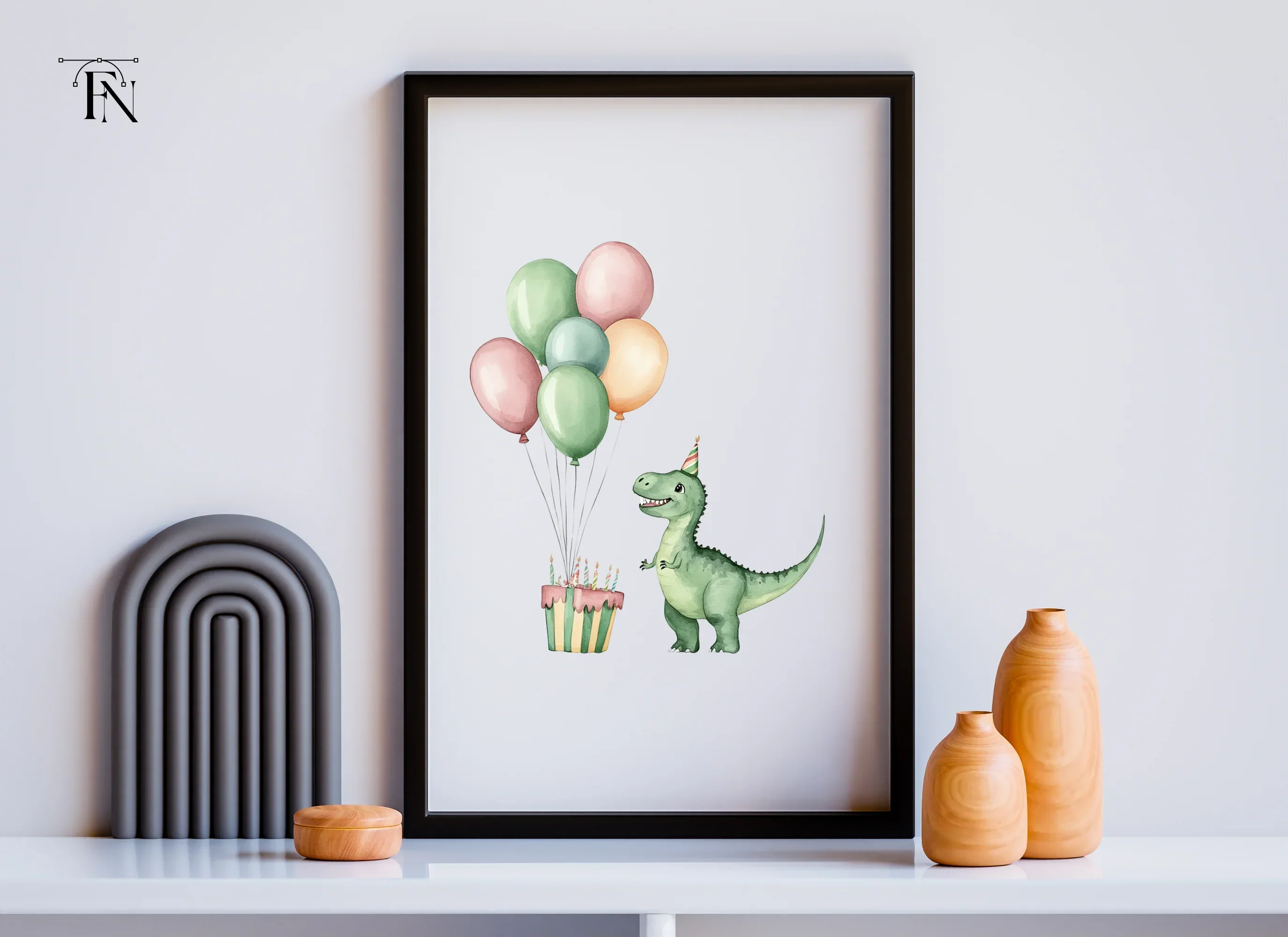 Cute Dinosaur Birthday Party Clipart Bundle - Image 6