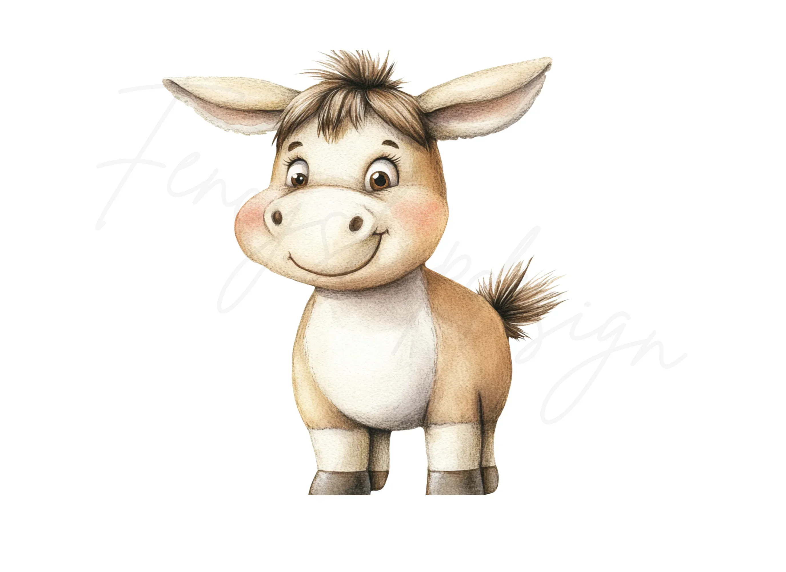 Cute Donkey Clipart Bundle - Image 2