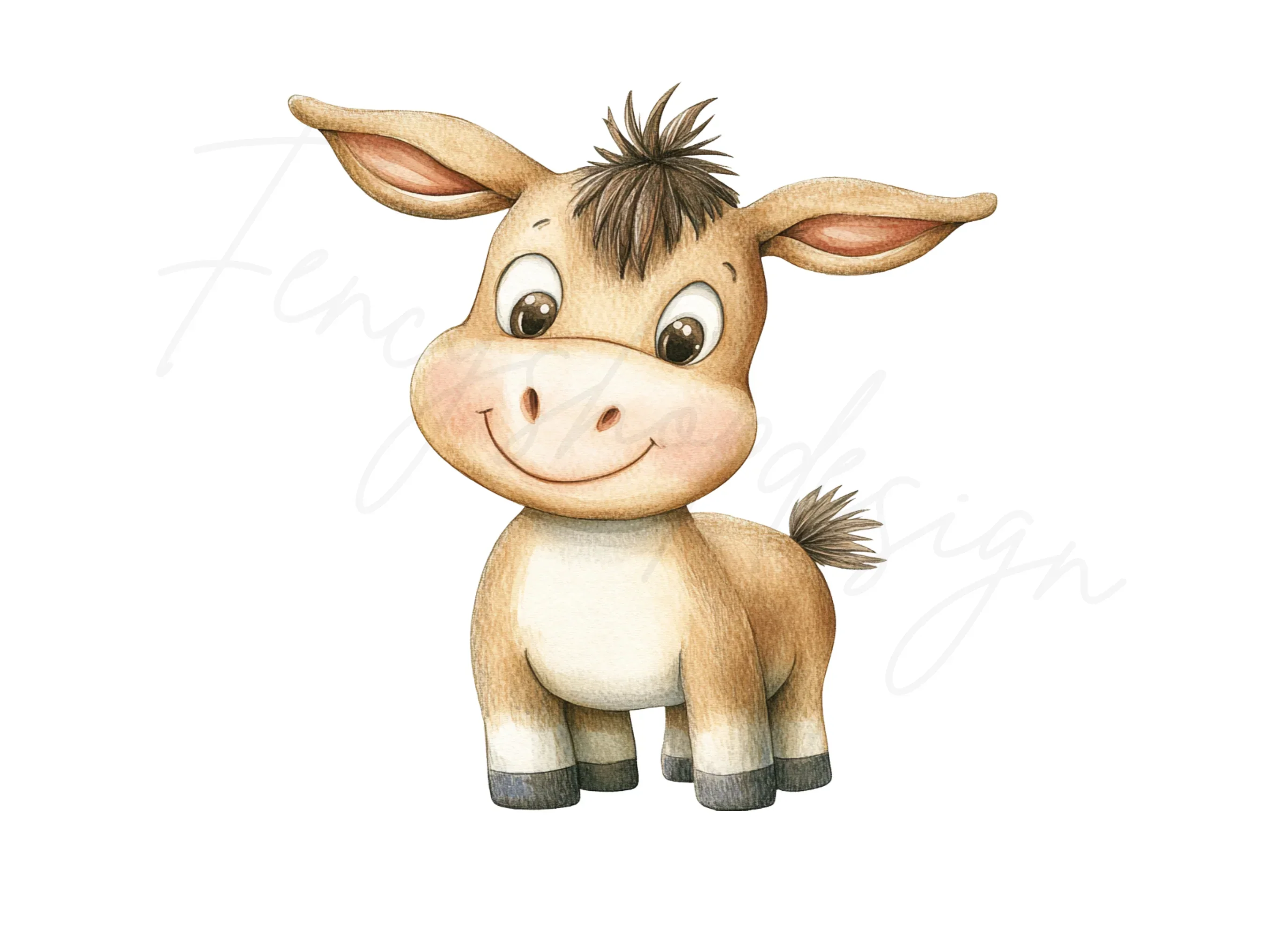Cute Donkey Clipart Bundle - Image 3
