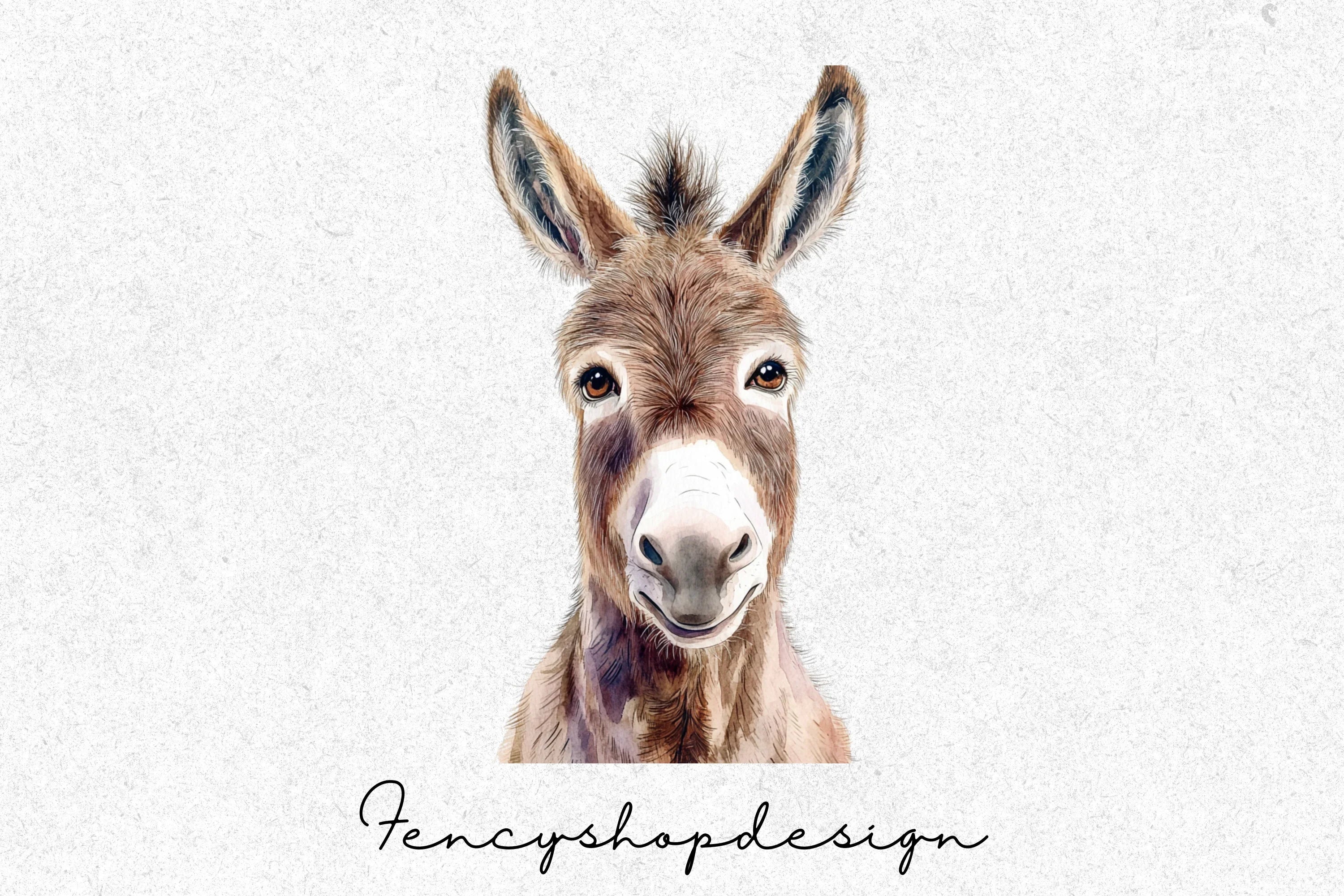 Cute Donkey Clipart Bundle - Image 6