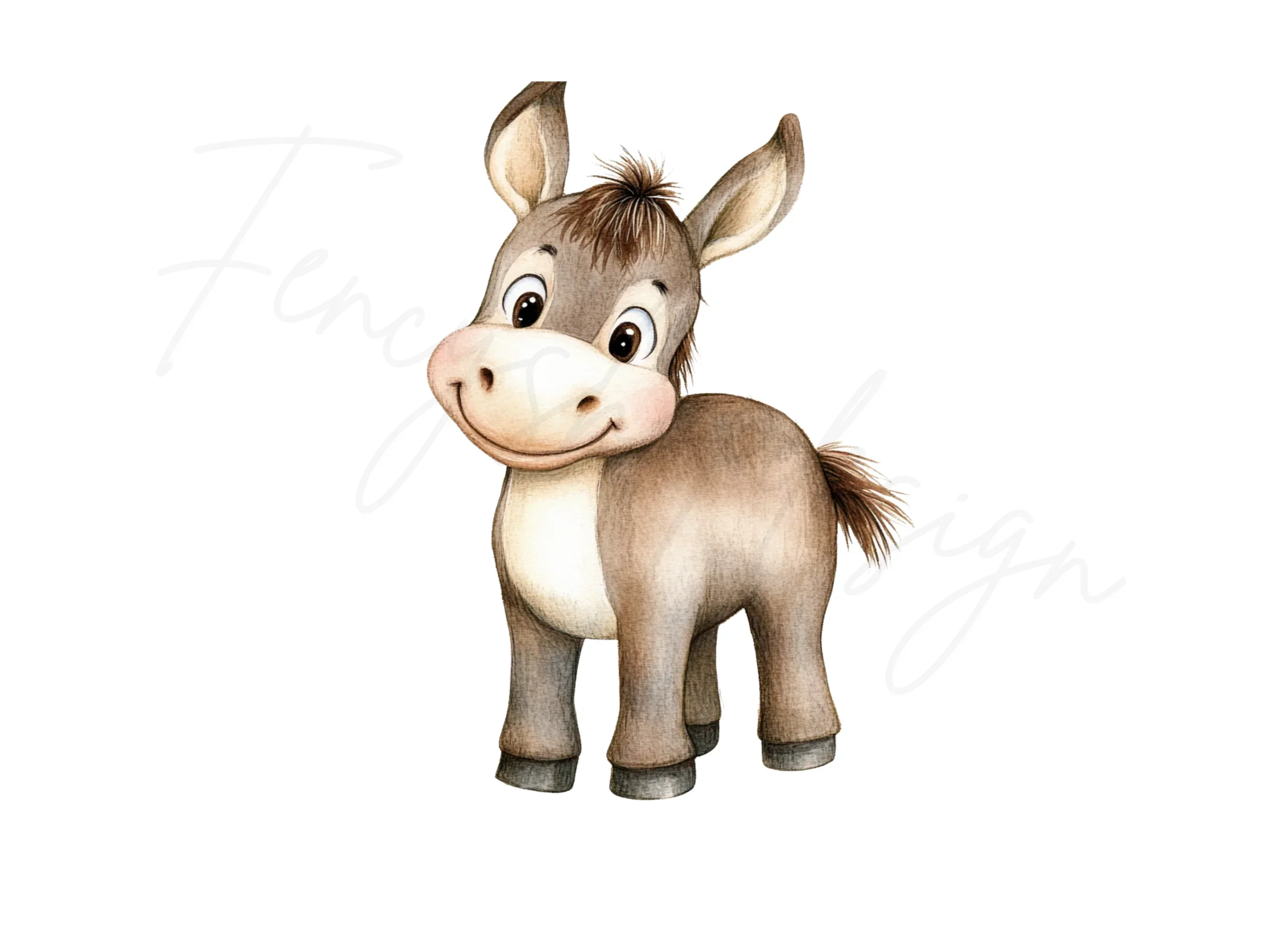 Cute Donkey Clipart Bundle - Image 2