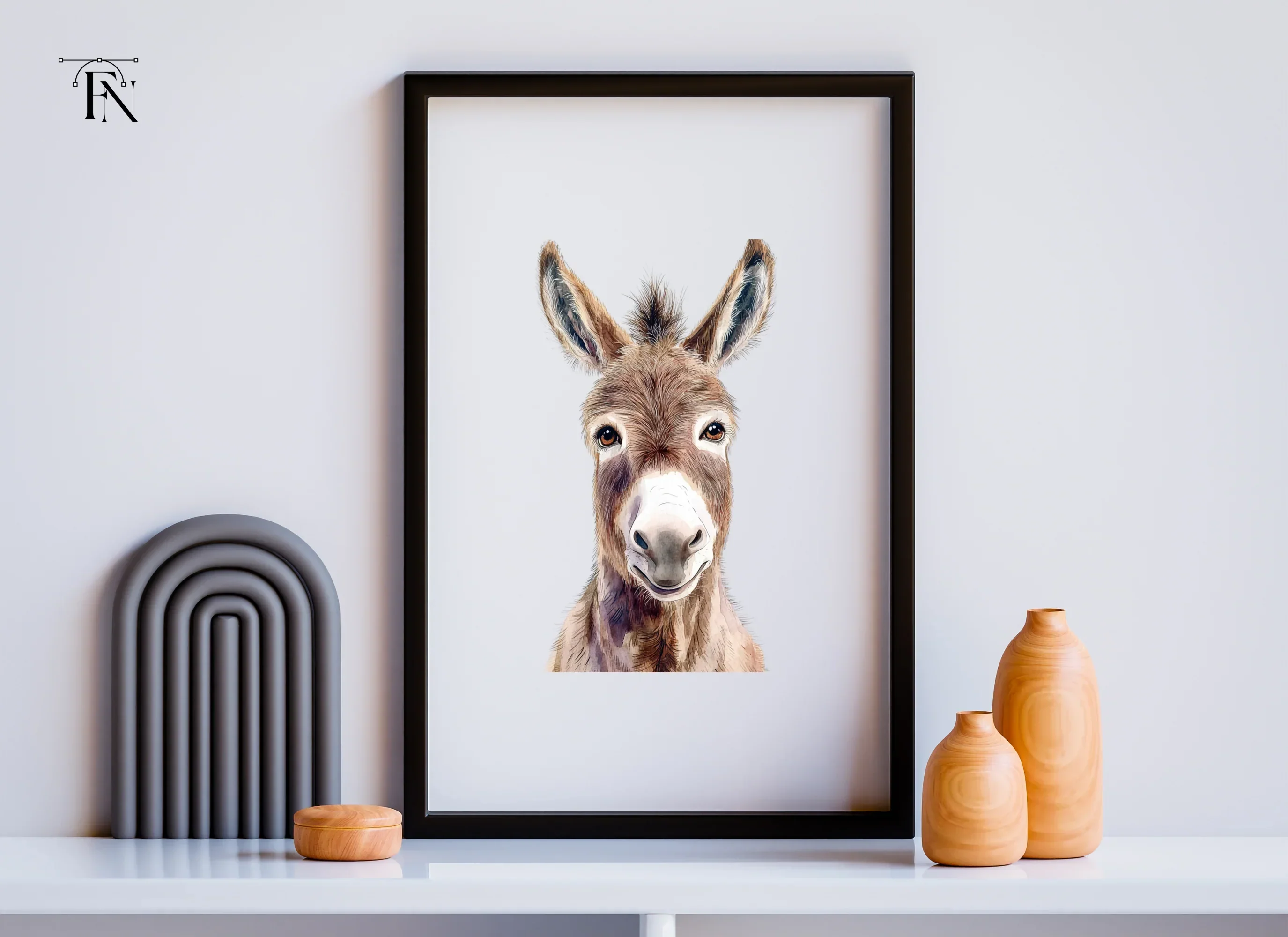 Cute Donkey Face Clipart Bundle - Image 3